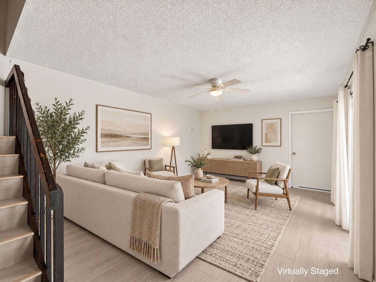 Virtually Staged Living Room