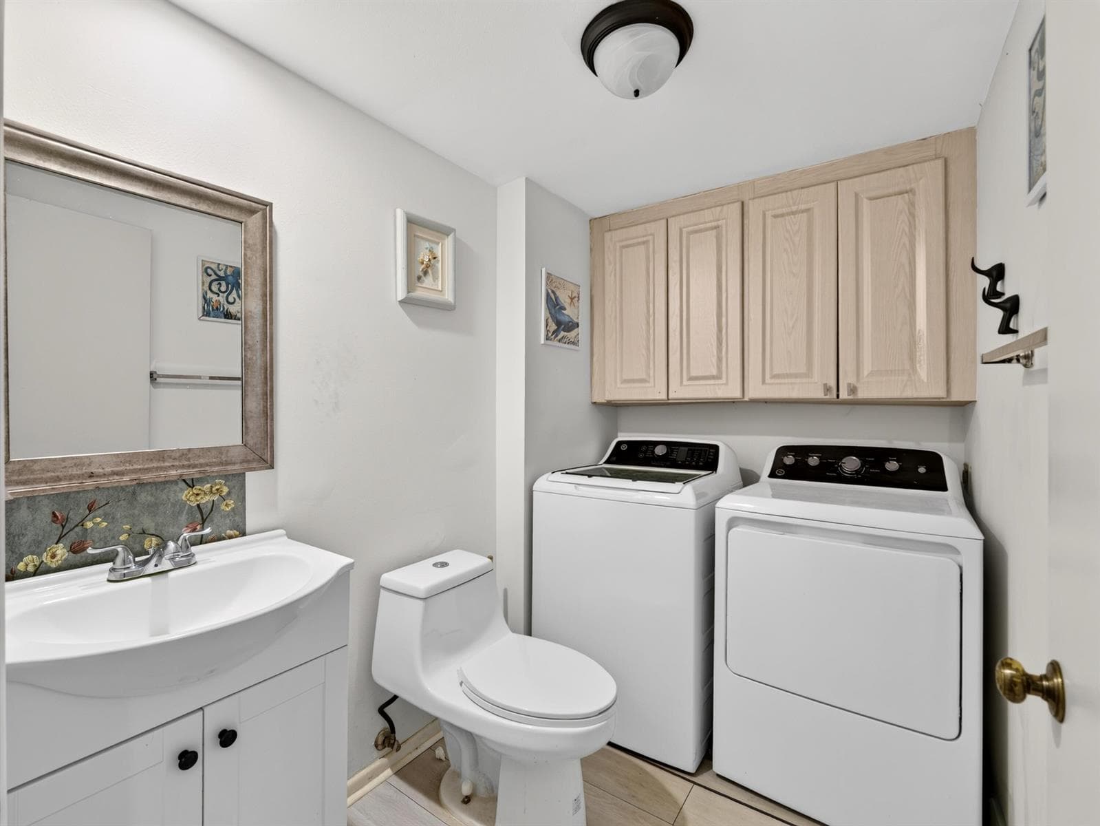 Half bath and Laundry