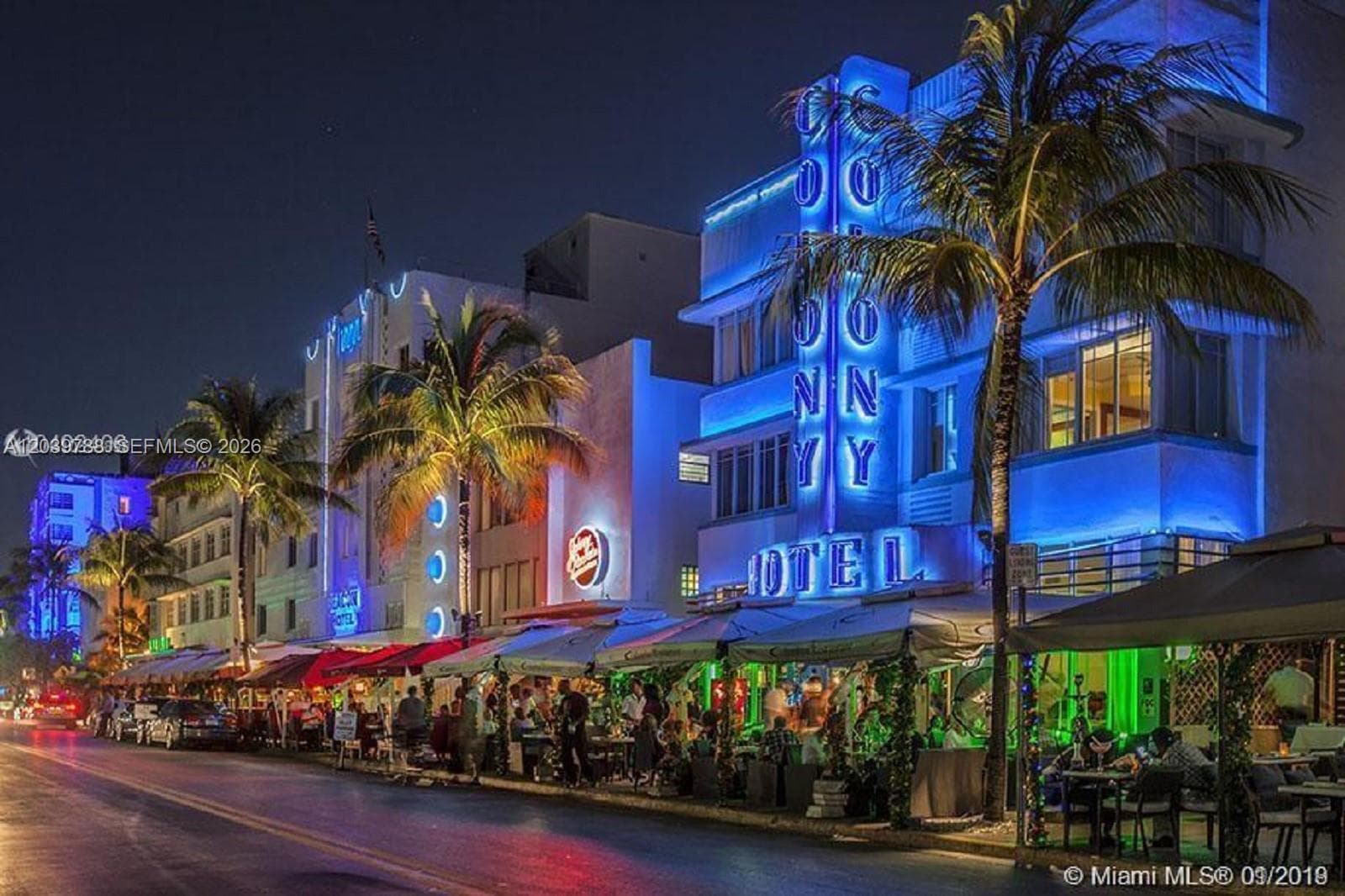 Ocean Drive at night