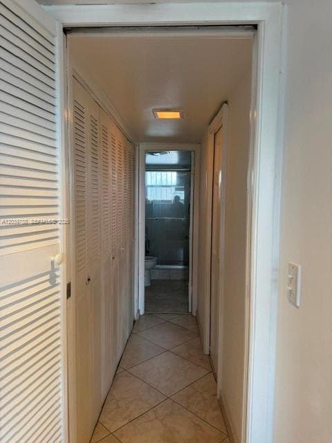 Hallway from bedroom to ensuite bathroom