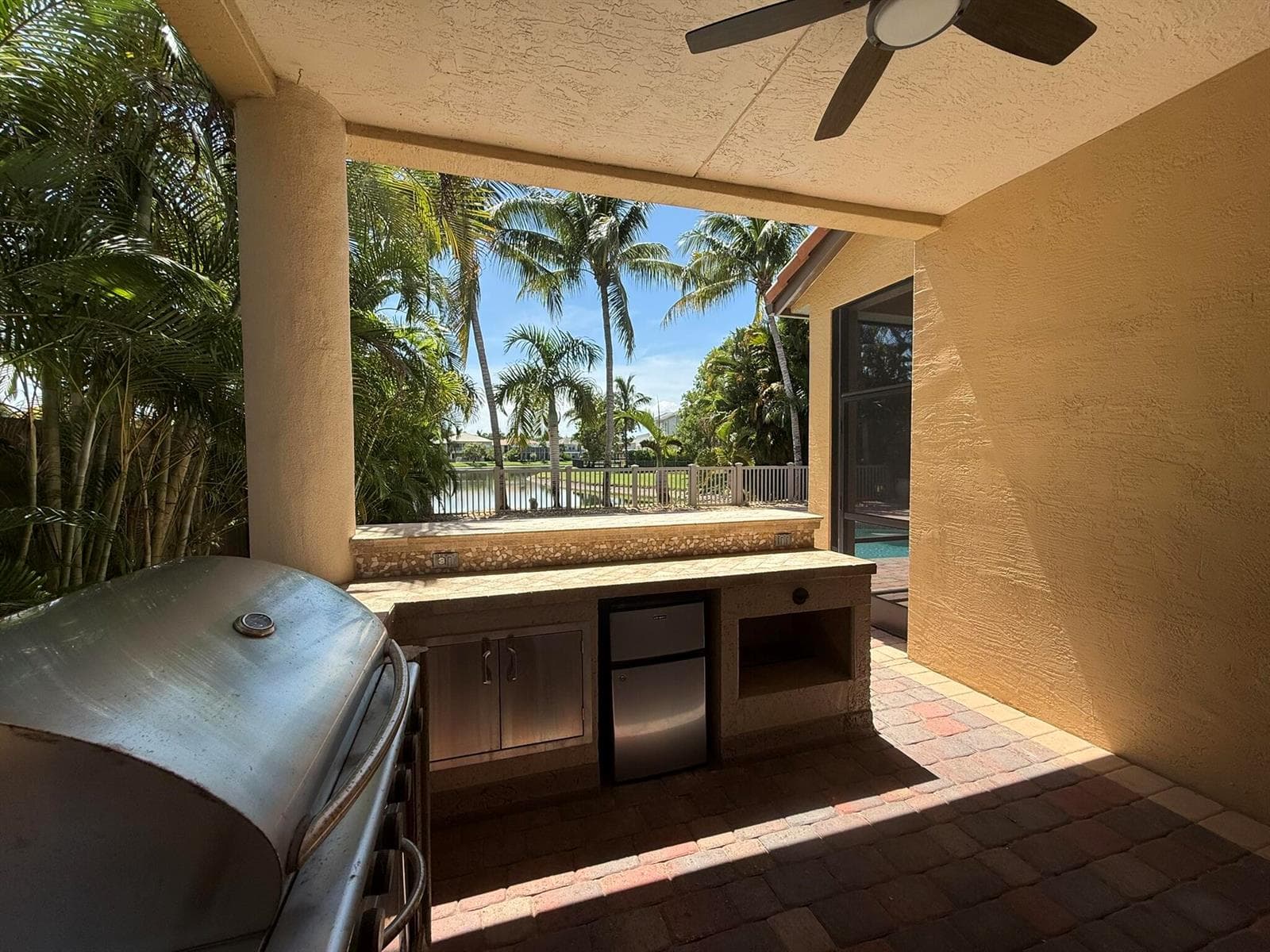 Covered BBQ and Bar area long lake views