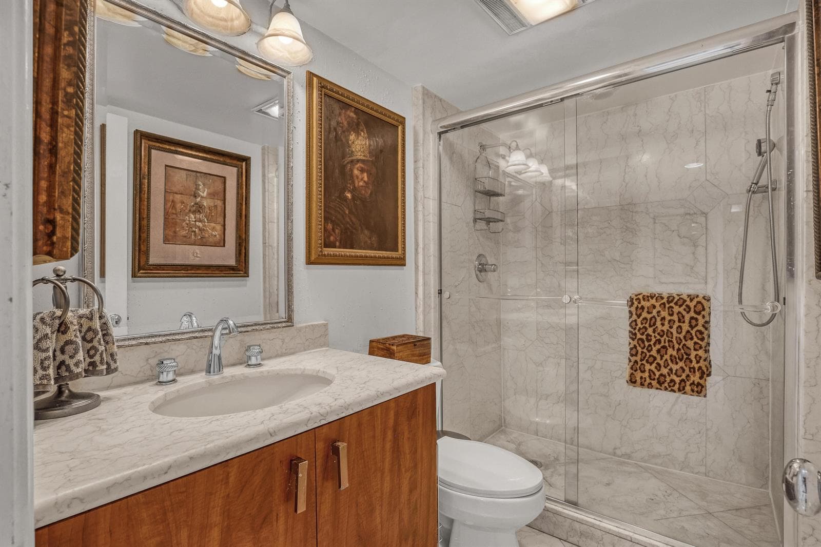 Guest Bath — Marble Shower