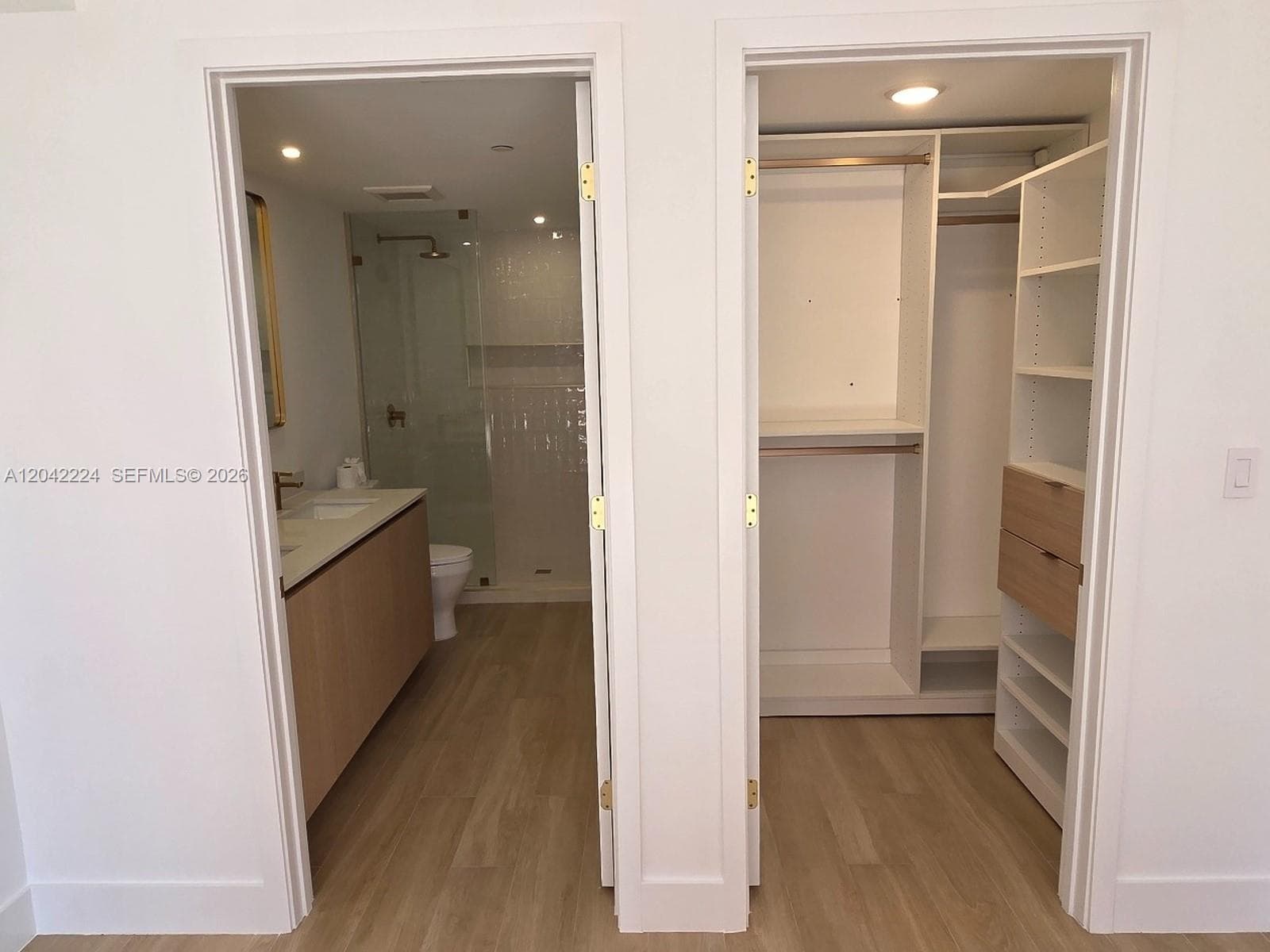 Upgraded bedroom closet