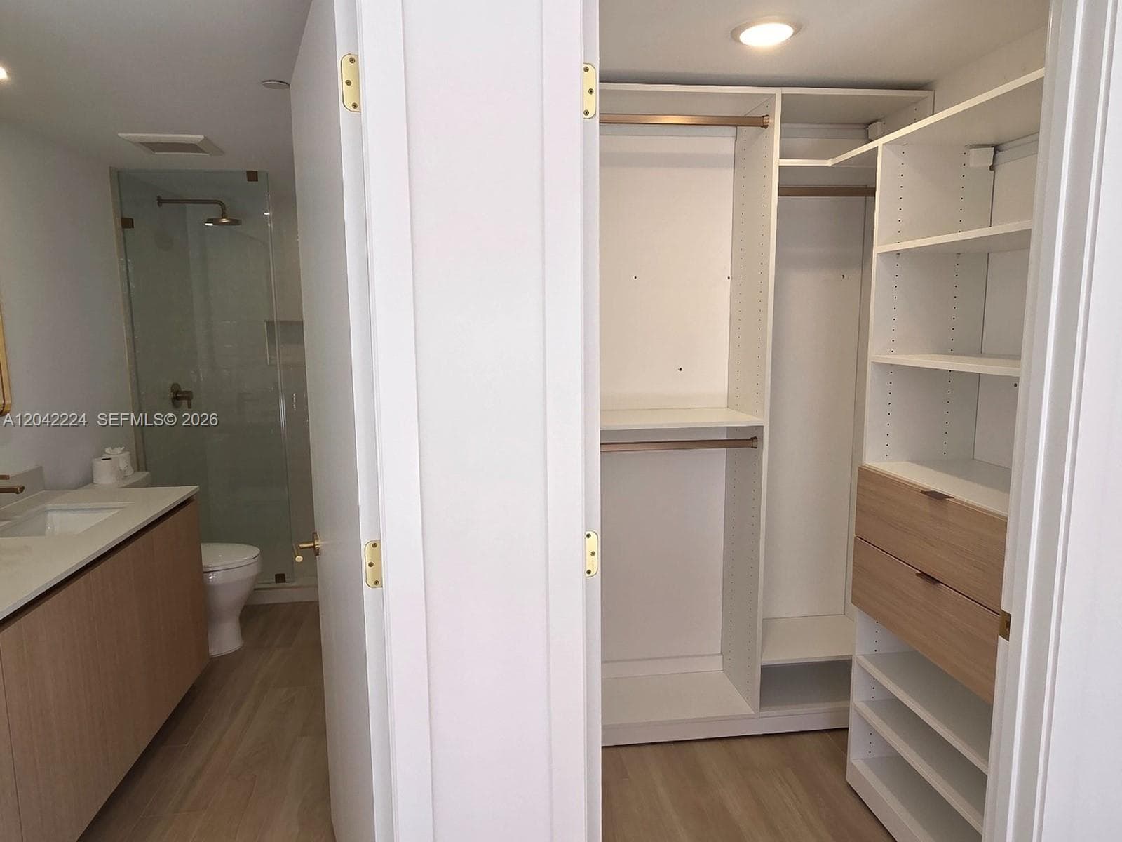Upgraded bedroom closet