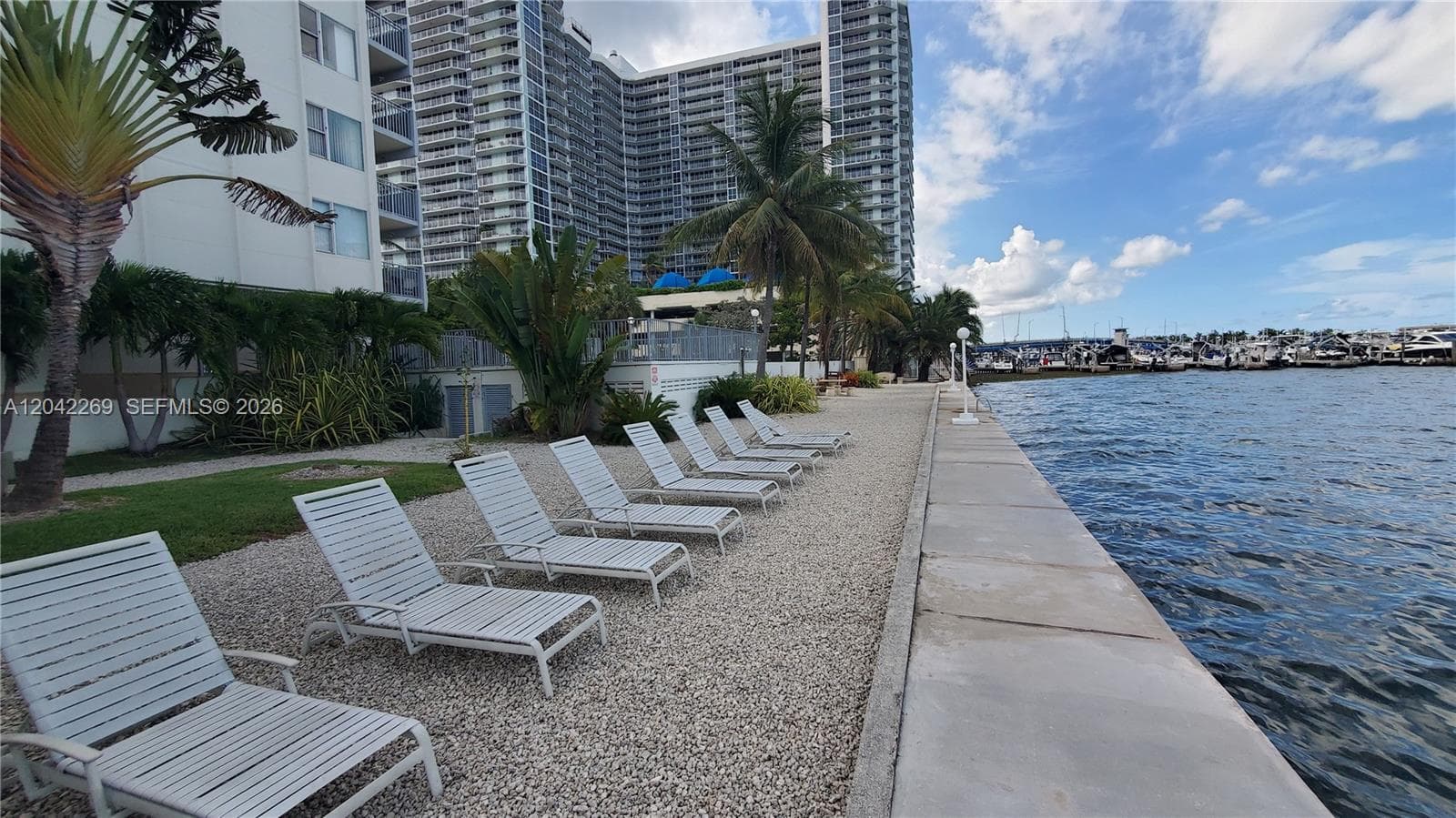 Huge Water side lounge seating area!