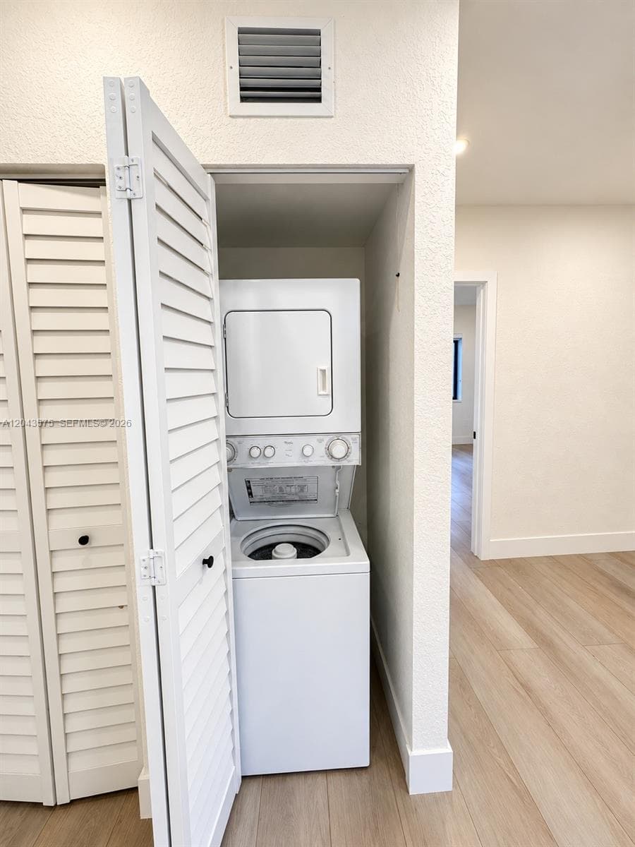 Washer and dryer in the unit