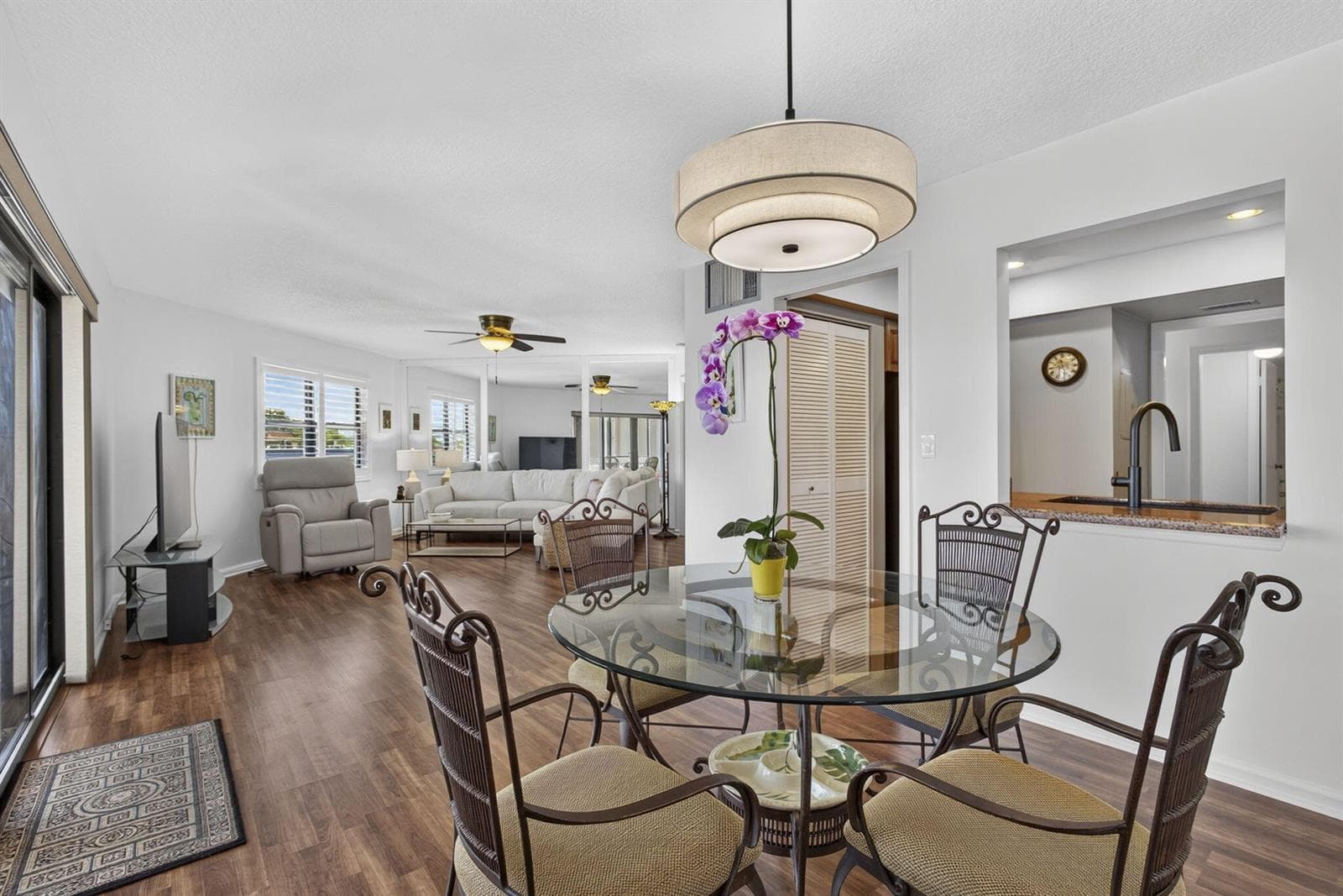 Dining Overlooking Living Room