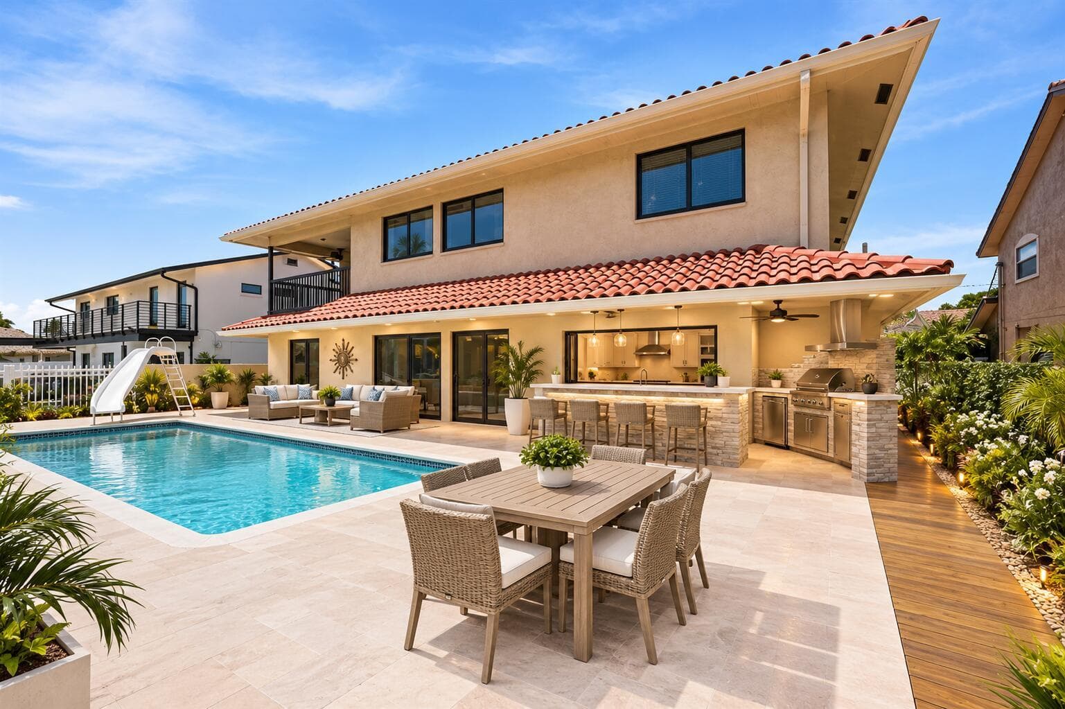 Yard with Pool Virtually Staged 370