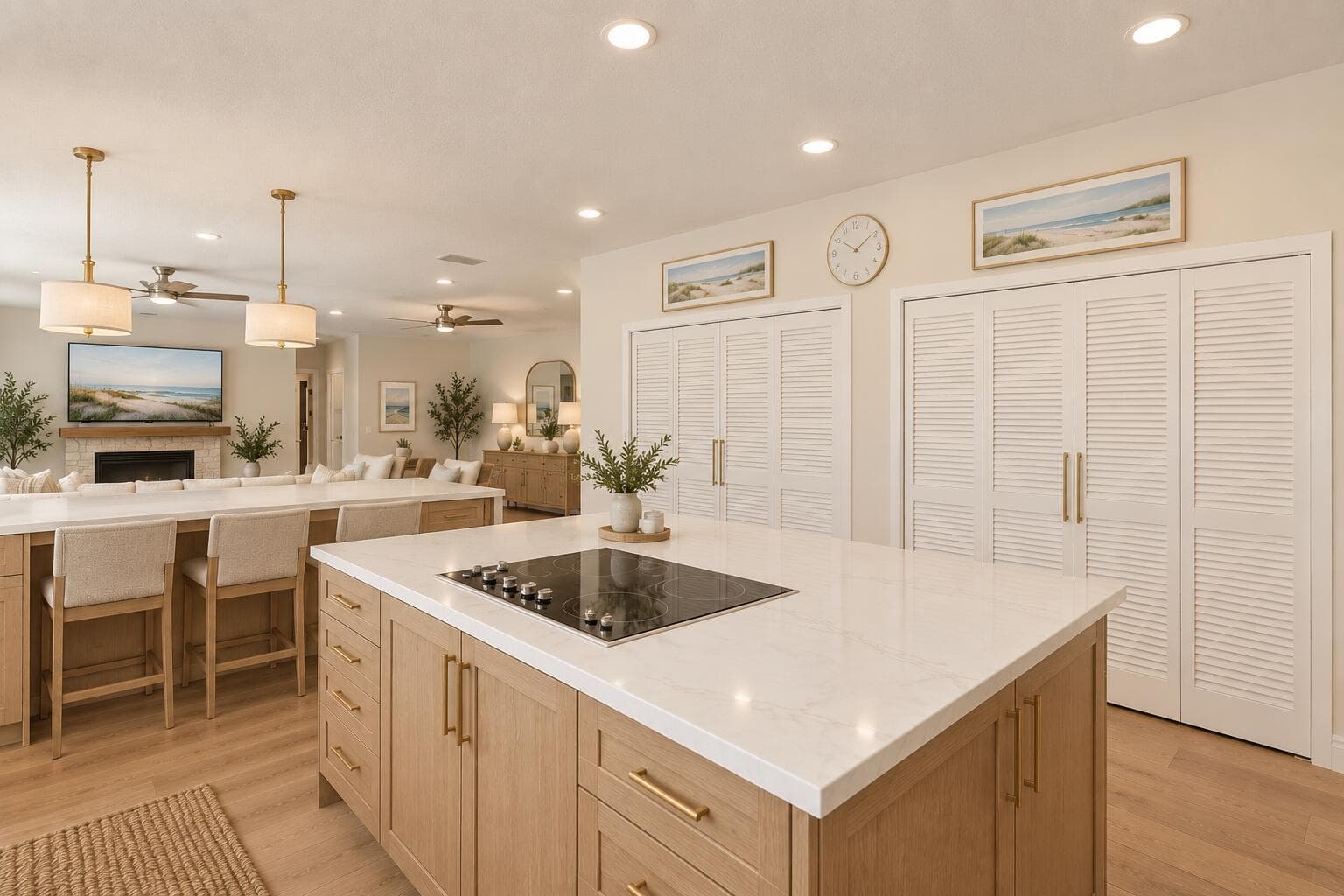 Coastal Kitchen and Living Retreat