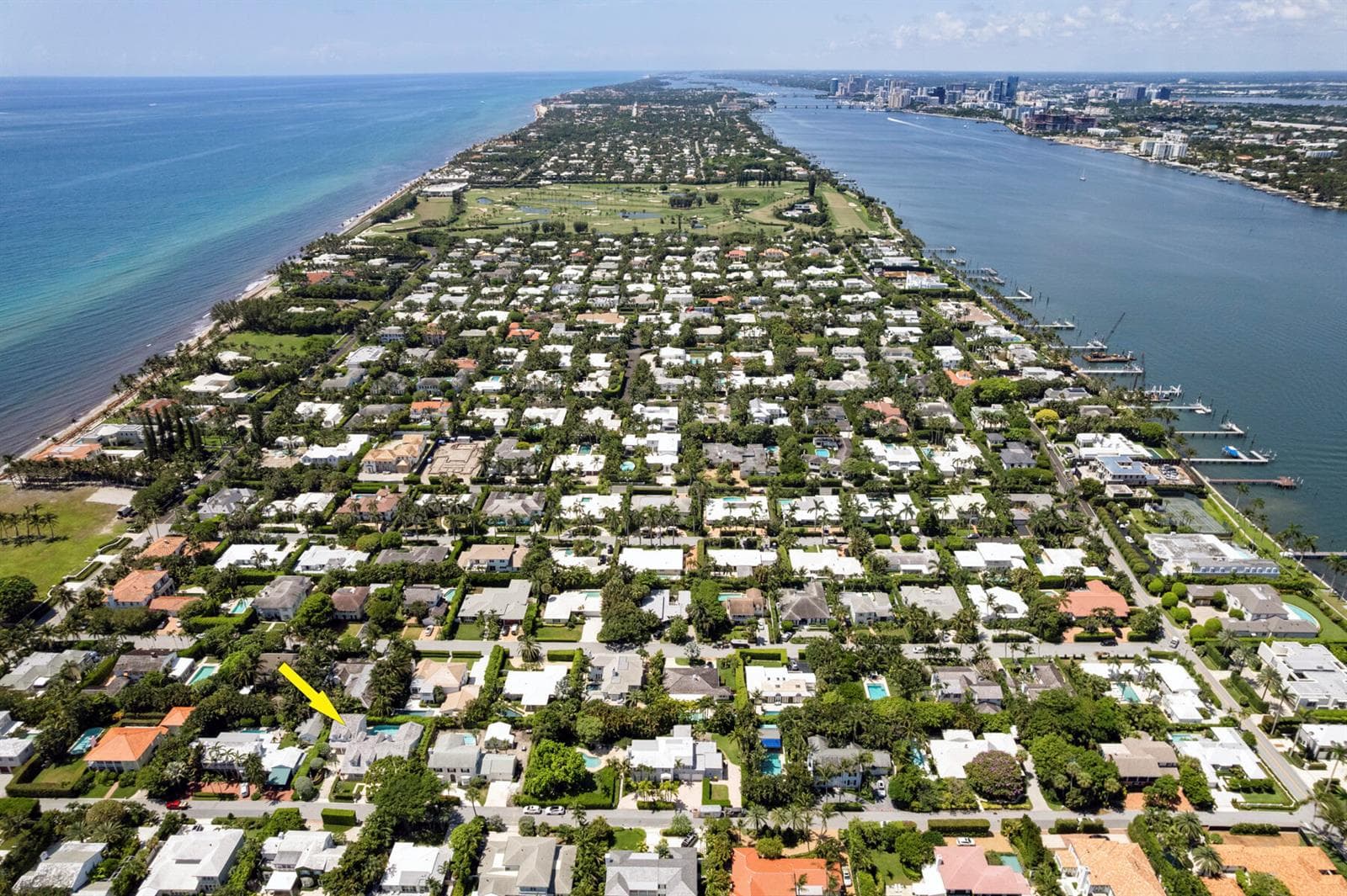 Aerial south of home