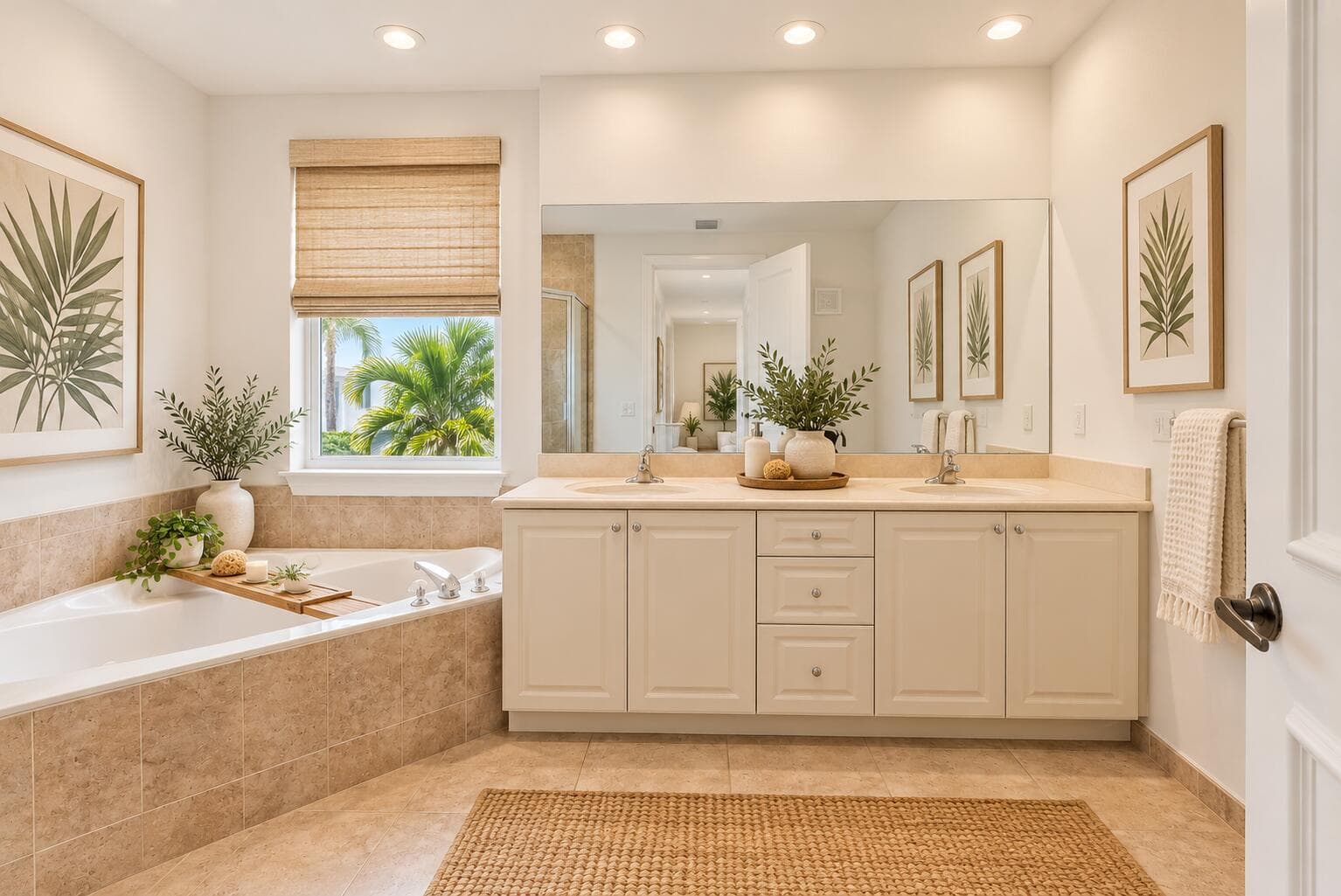 Luxurious Neutral Spa Bathroom
