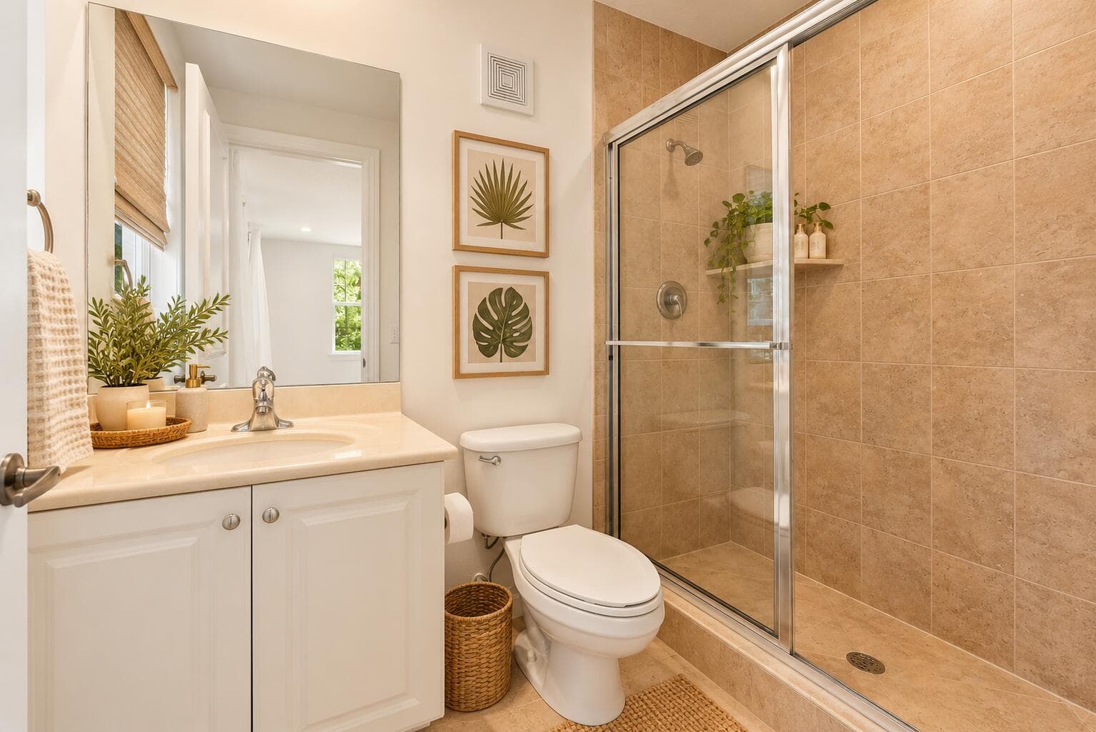 Warm Neutral Spa Bathroom Retreat