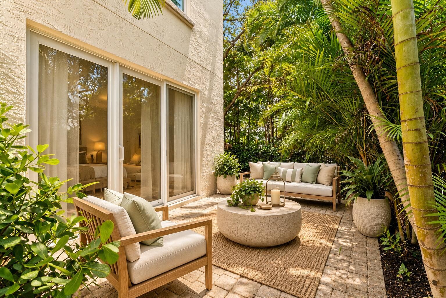 Sunlit Tropical Patio Retreat