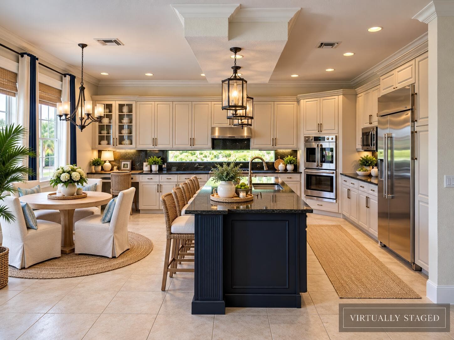 Coastal Luxury Kitchen and Dining Room 2