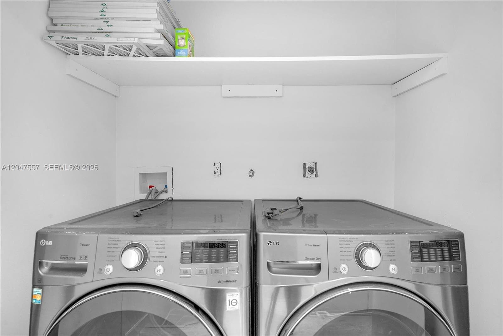 Laudndry room is located on the second floor