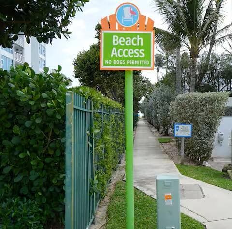 Beach Access Sign