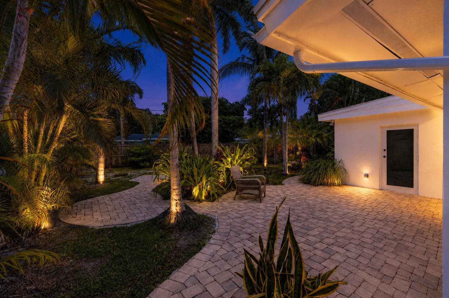 Backyard - Night Virtually Staged
