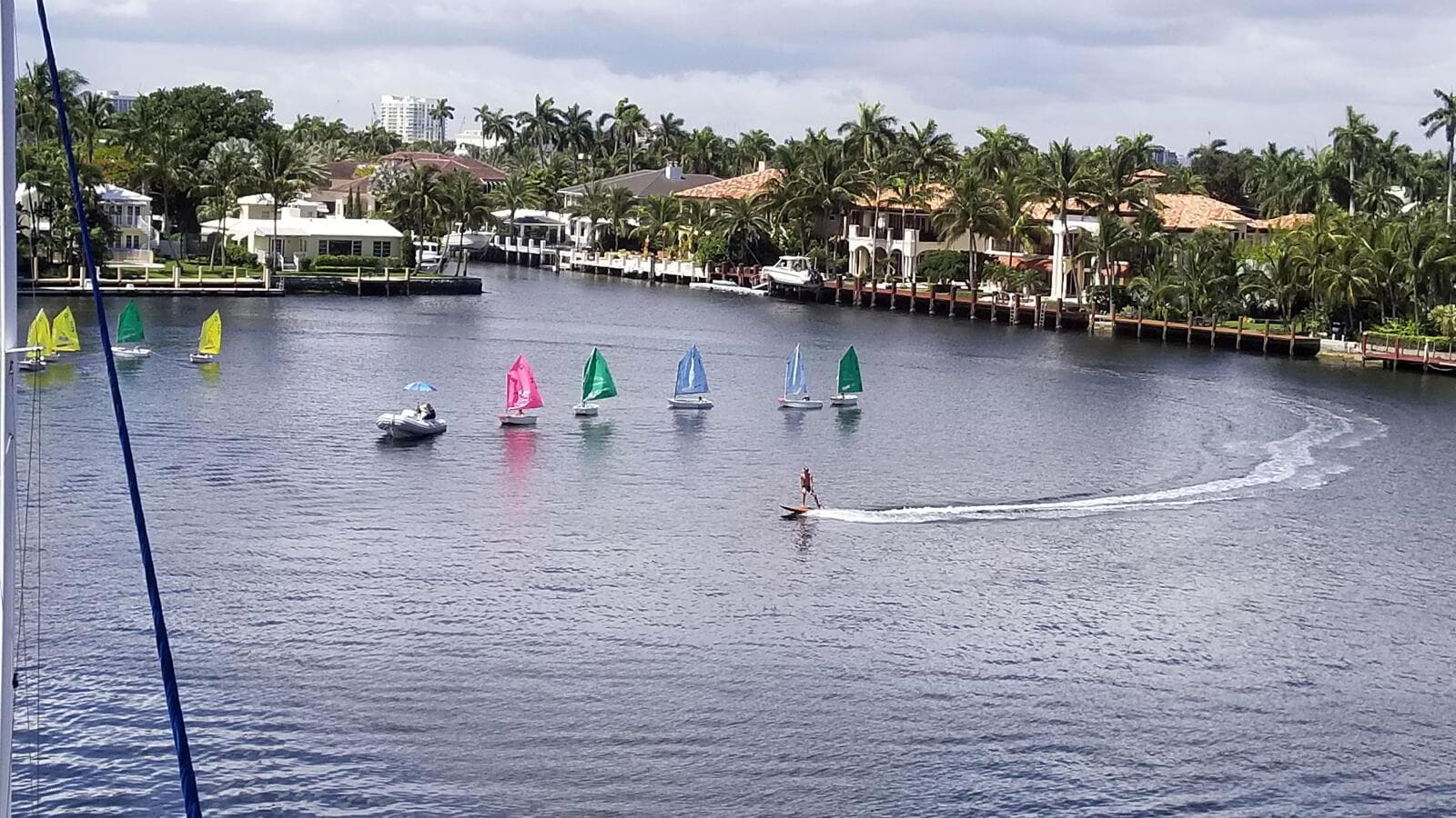 Sailboats with Surfer