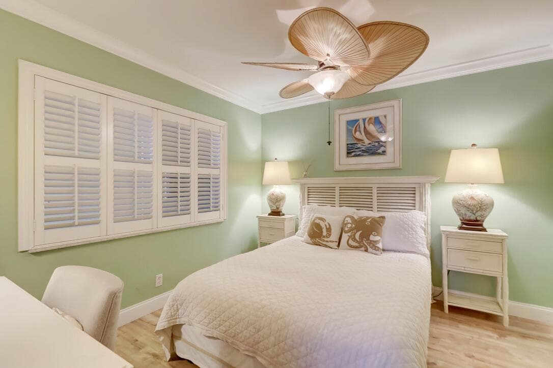 Guest Bedroom withPlantation Sutters