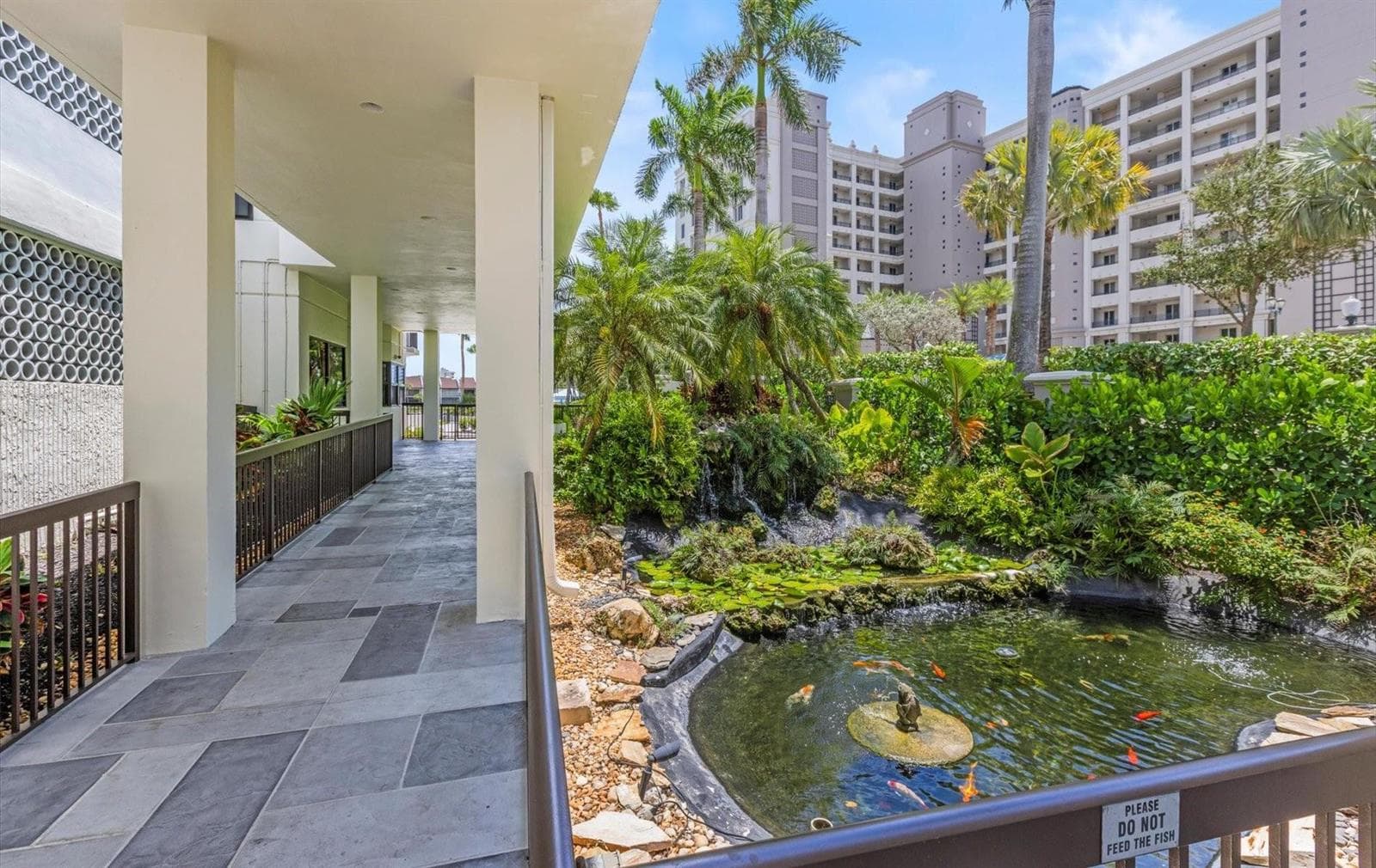 Entry with Koi Pond
