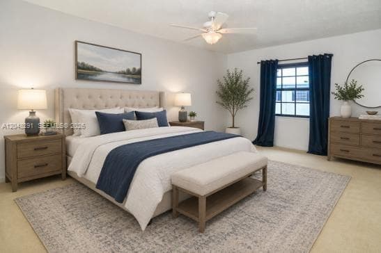 Primary Bedroom is Virtually staged