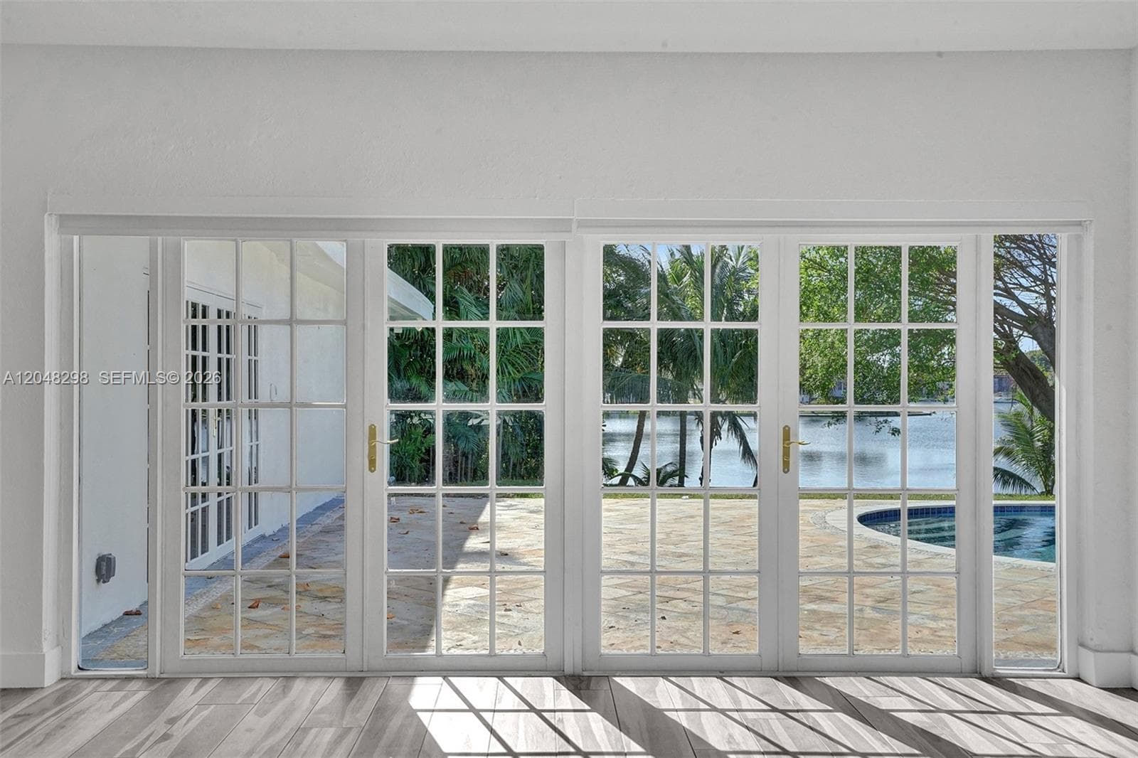 French doors to pool