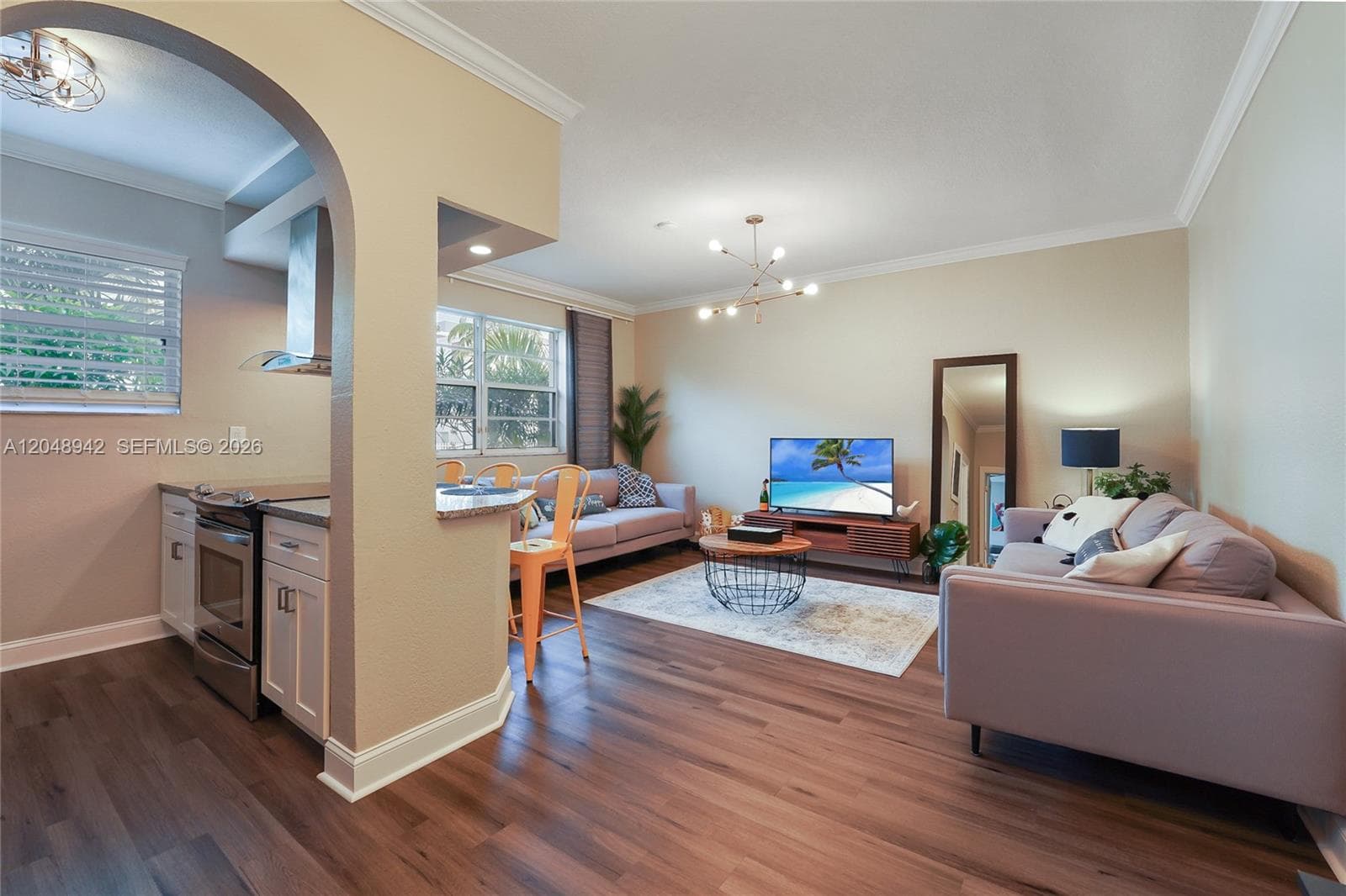 Living Area & Kitchen