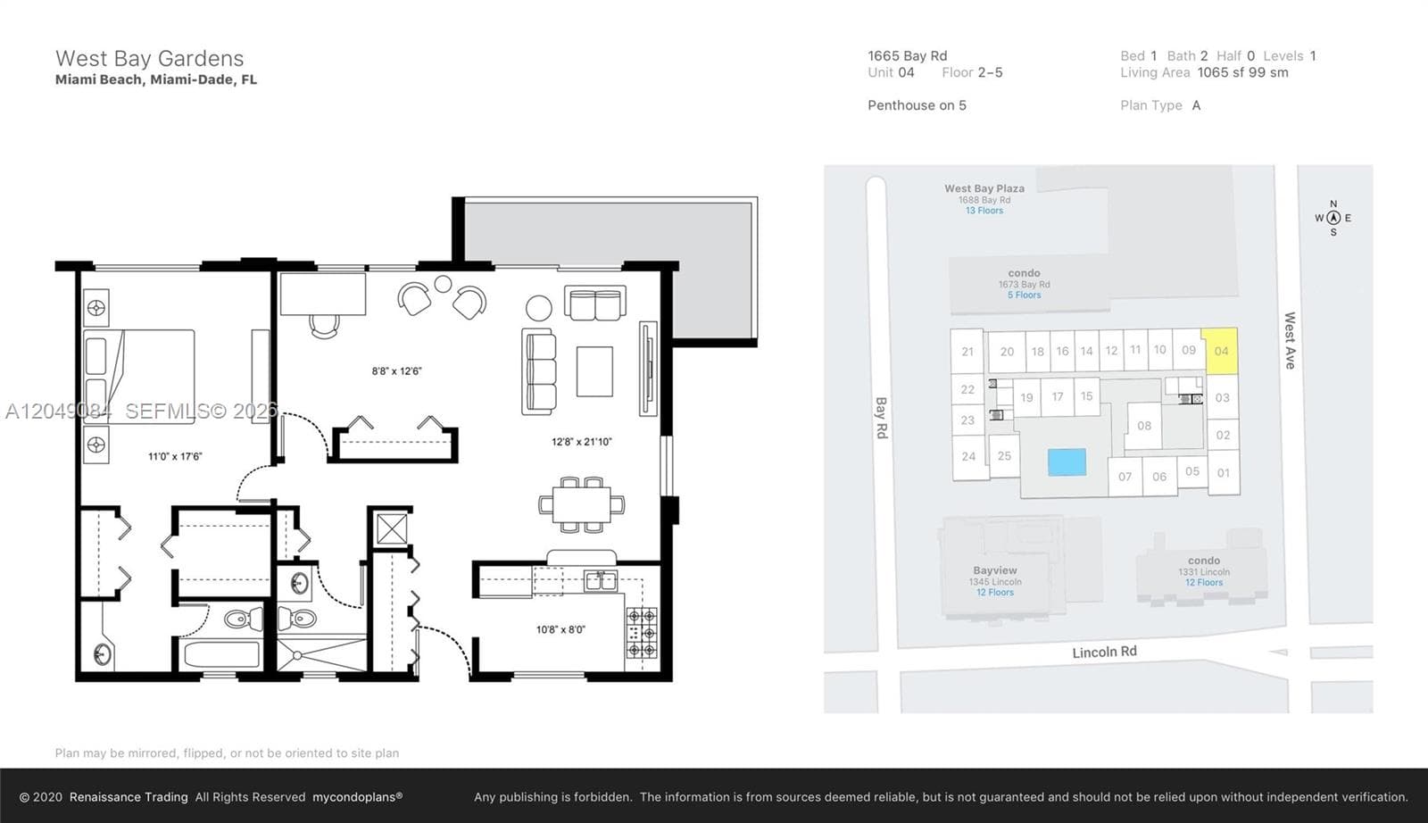 Original 1980 plans do not show wall to separate for 2nd bedroom
