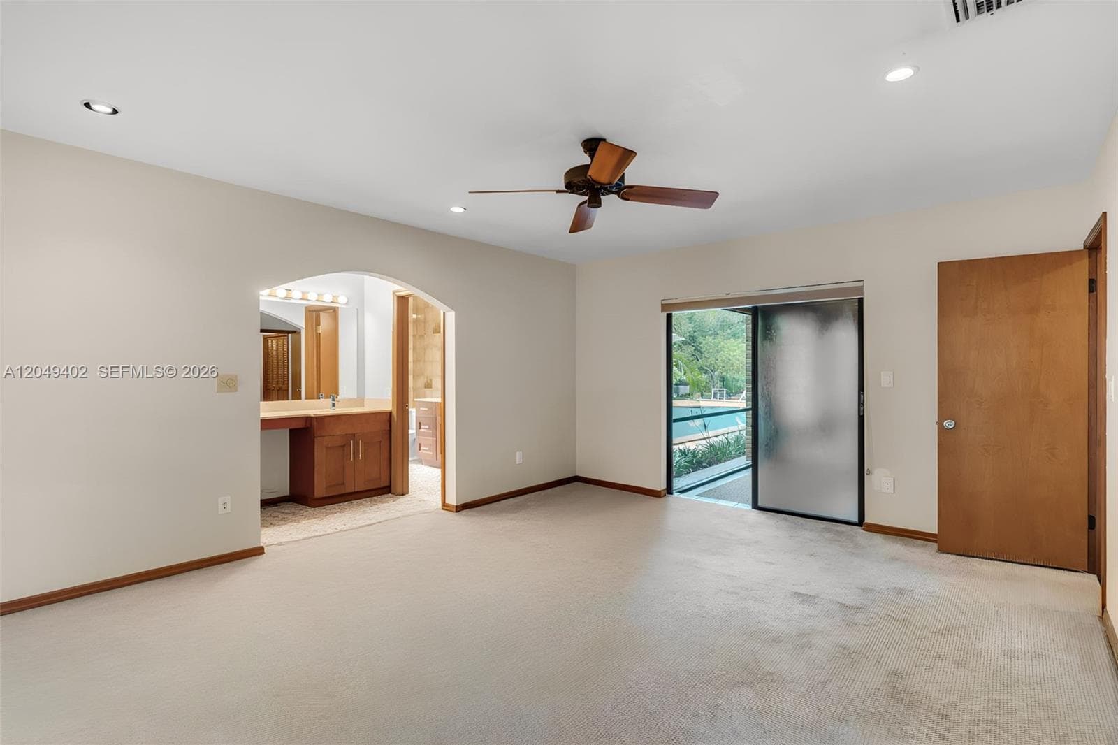 MASTER BEDROOM WITH EXTERIOR DOOR