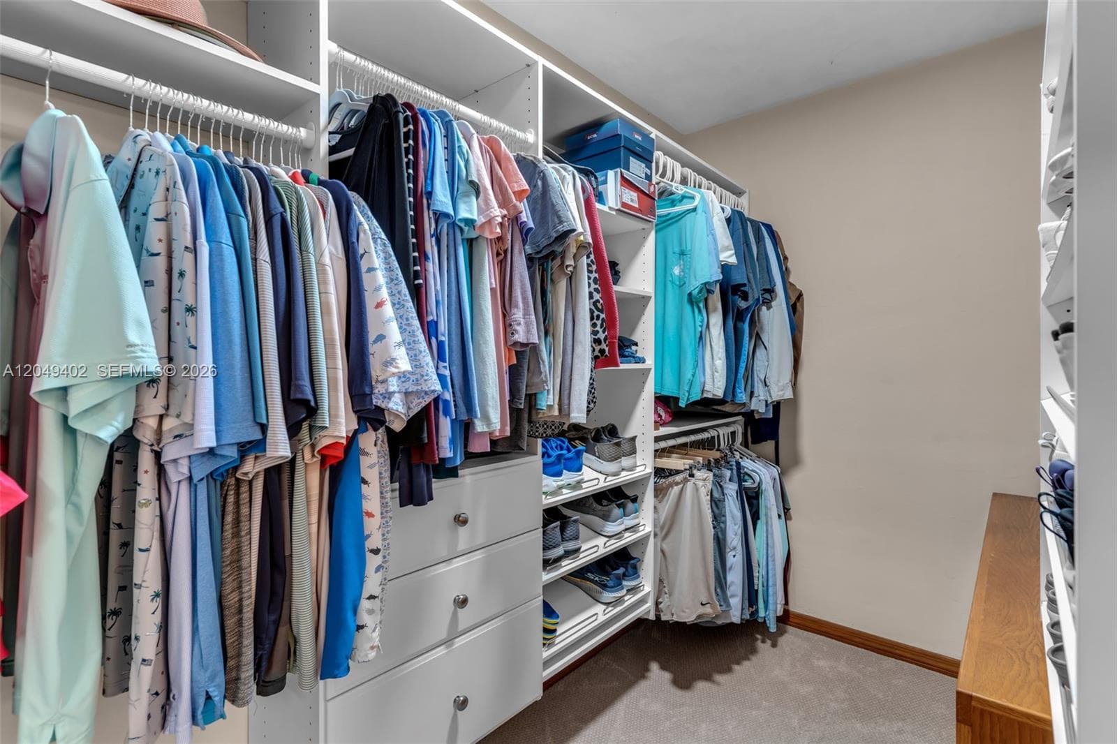 WALKIN CLOSET WITH CUSTOM SHELVING