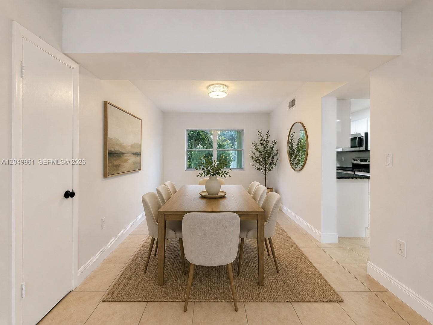 Virtually Staged Dining Room