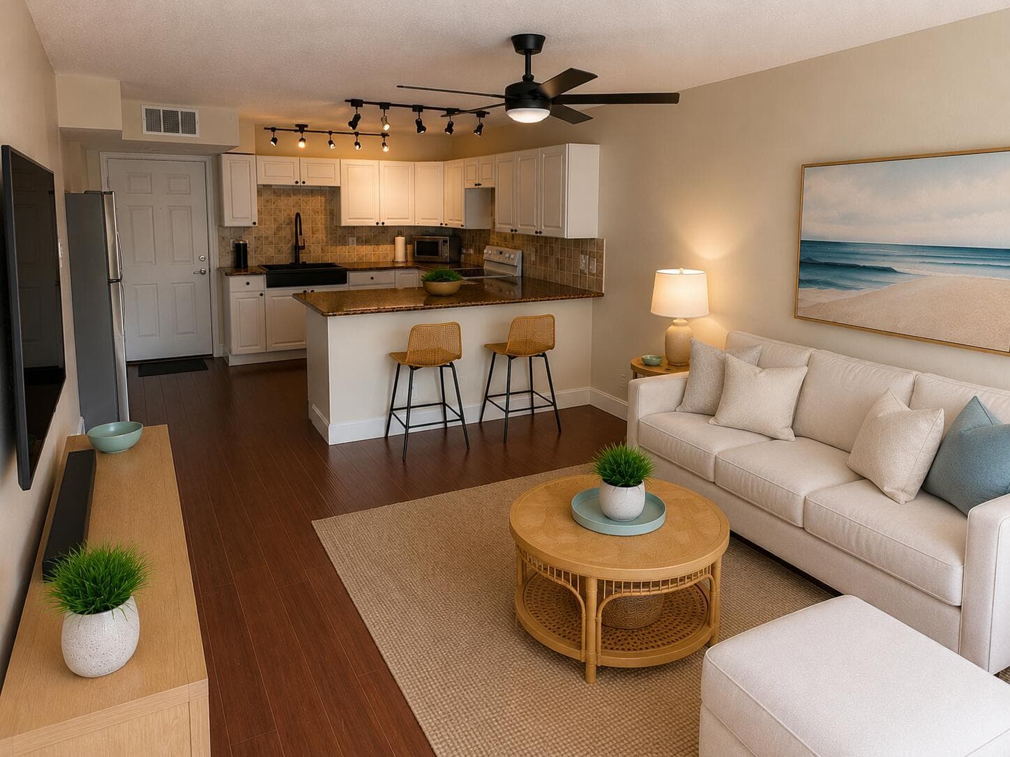 Living room staged 4