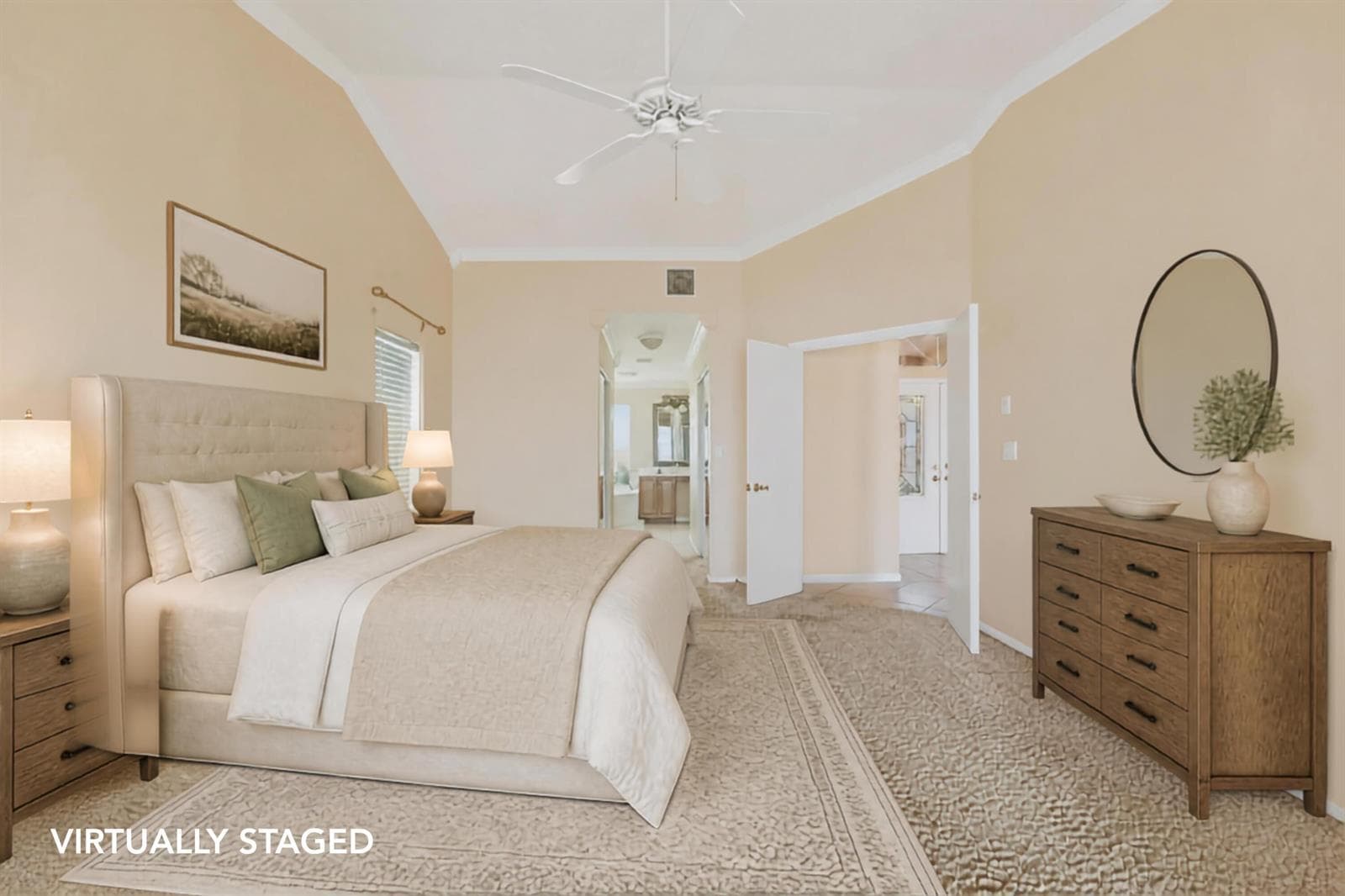 Primary Bedroom & Bath - VIRTUALLY STAGE