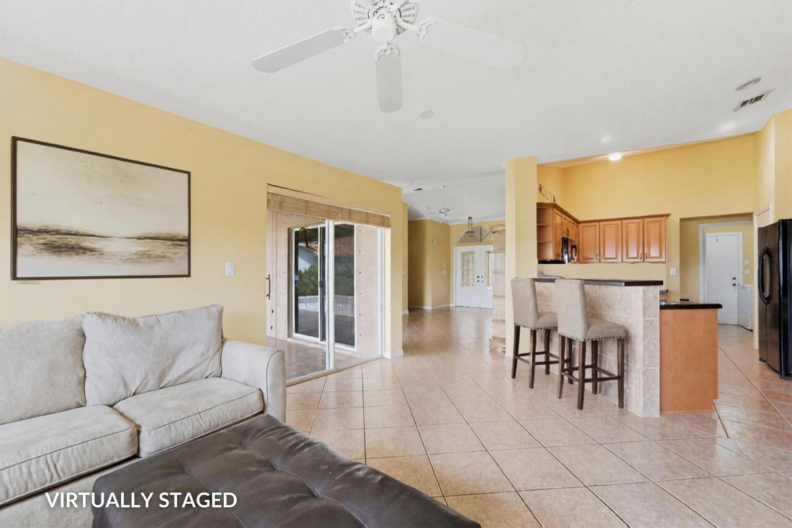 Family Room & Breakfast Bar - VIRTUALLY