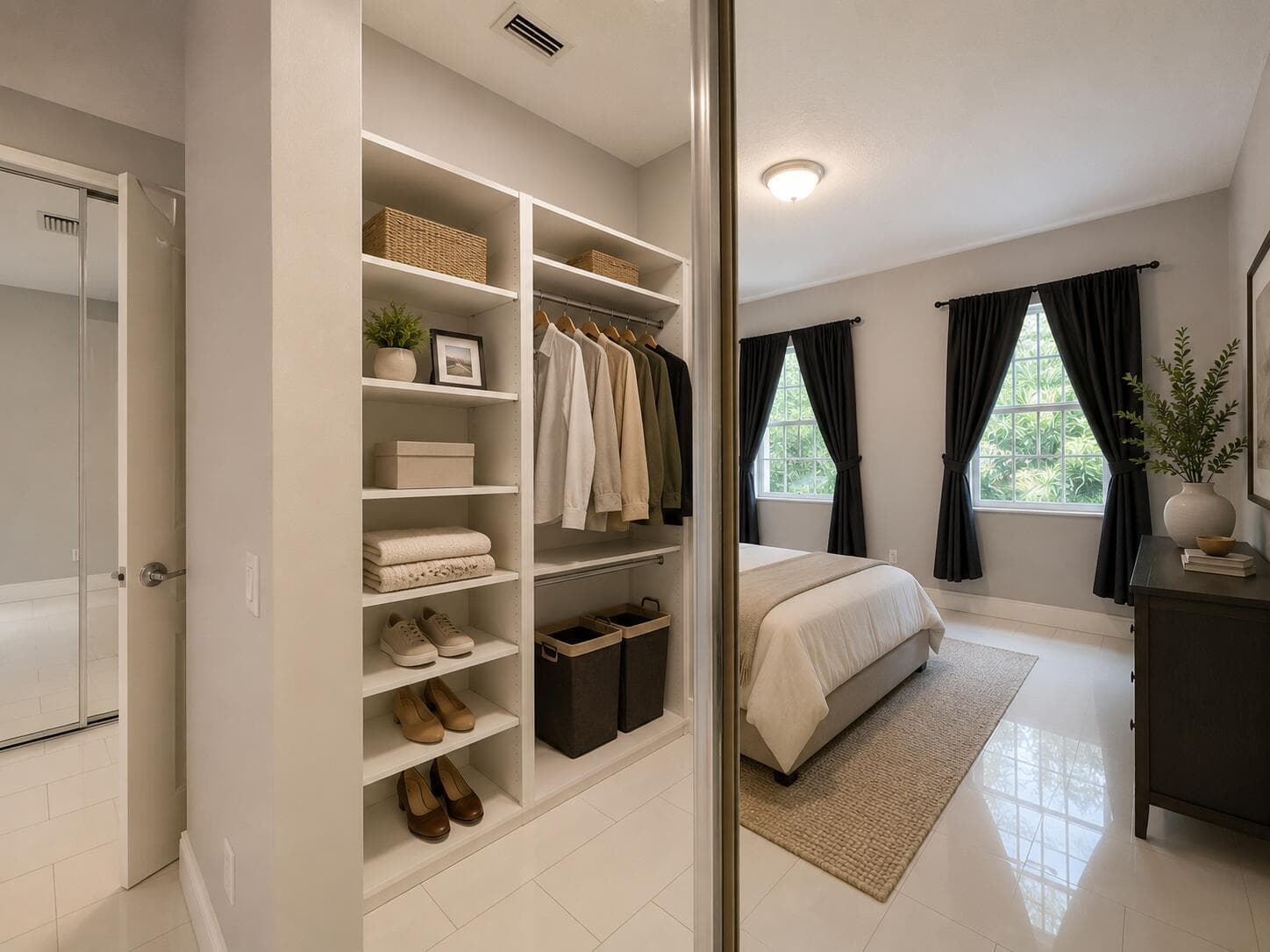 master closet BR staged