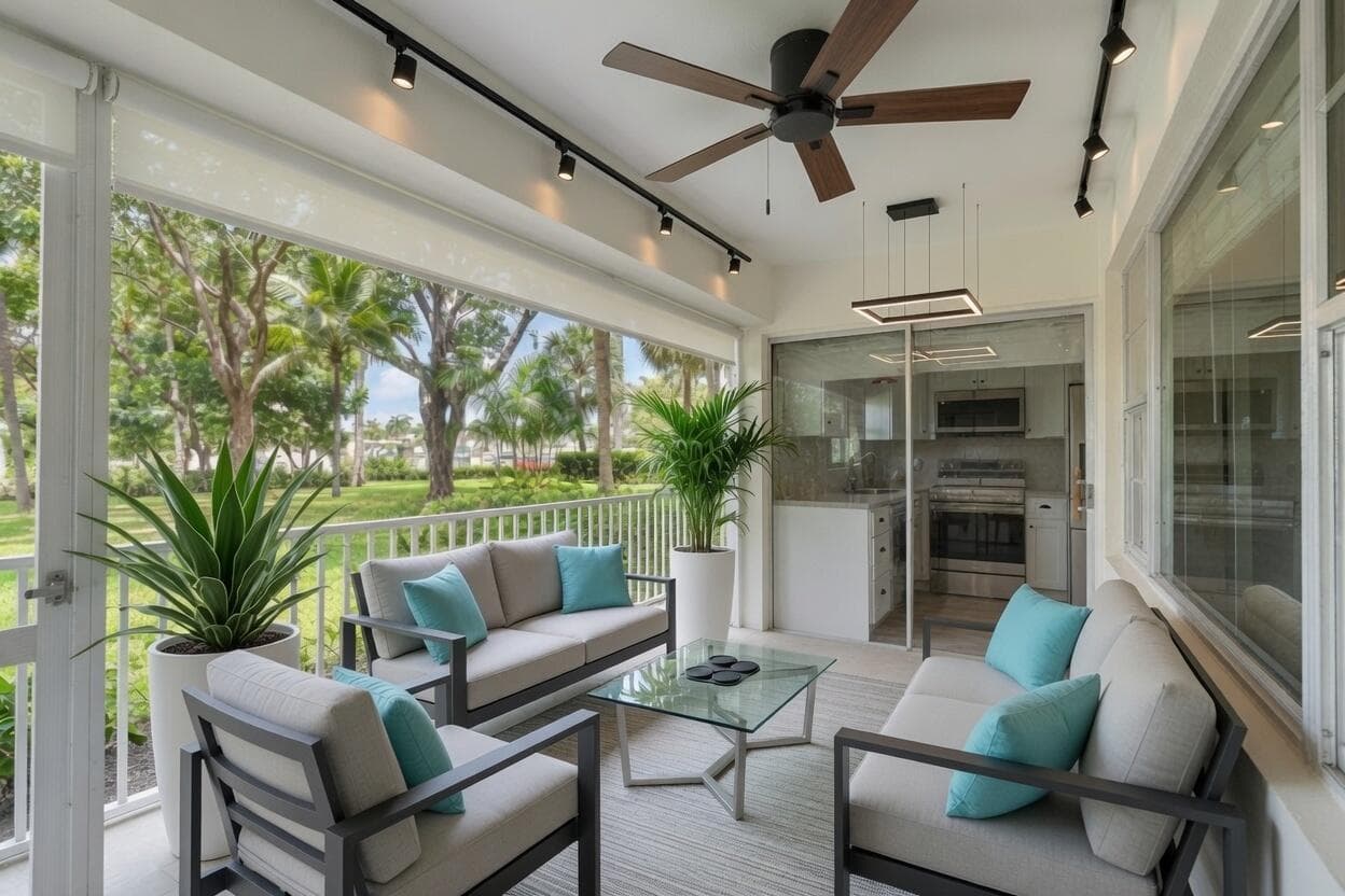 Screened in front porch