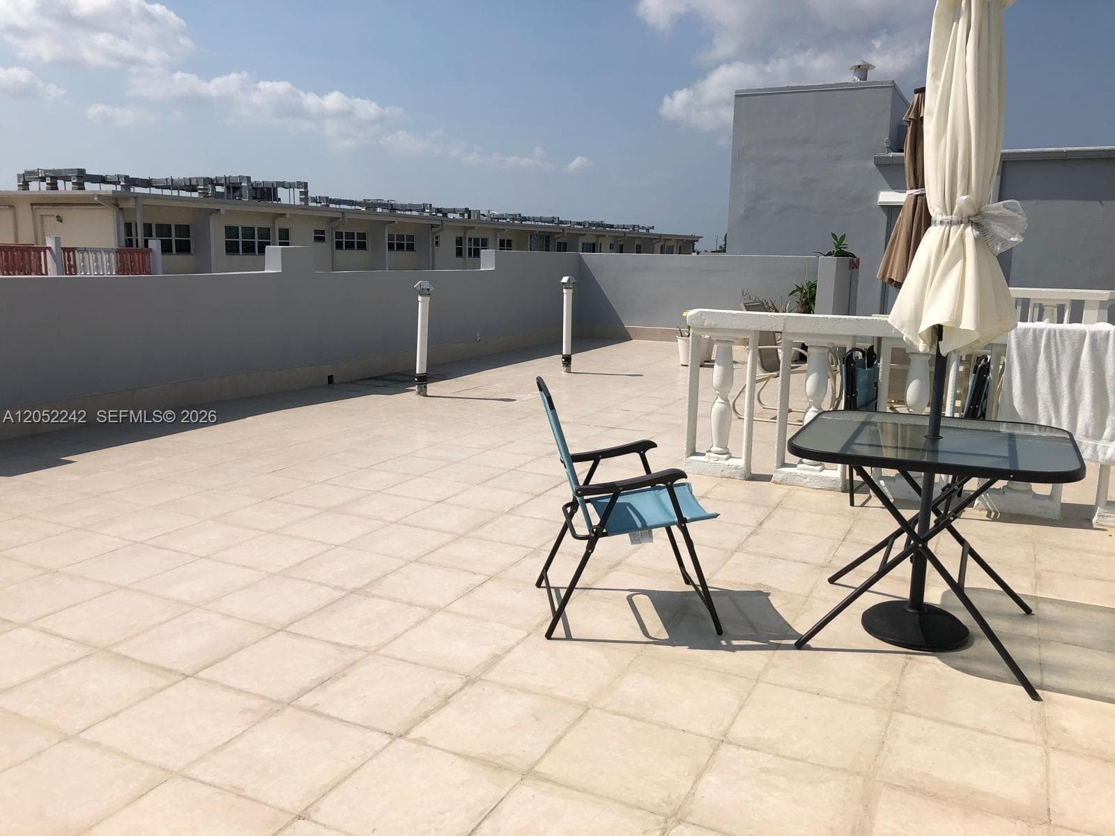 Private deck off kitchen