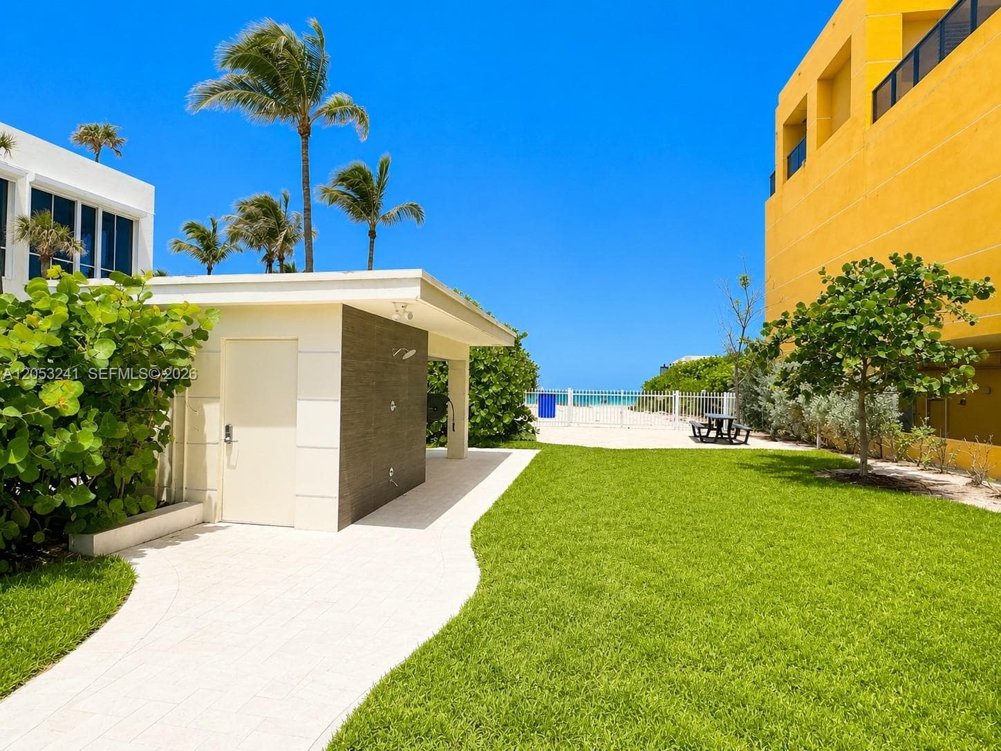 Storage area at deeded beach access