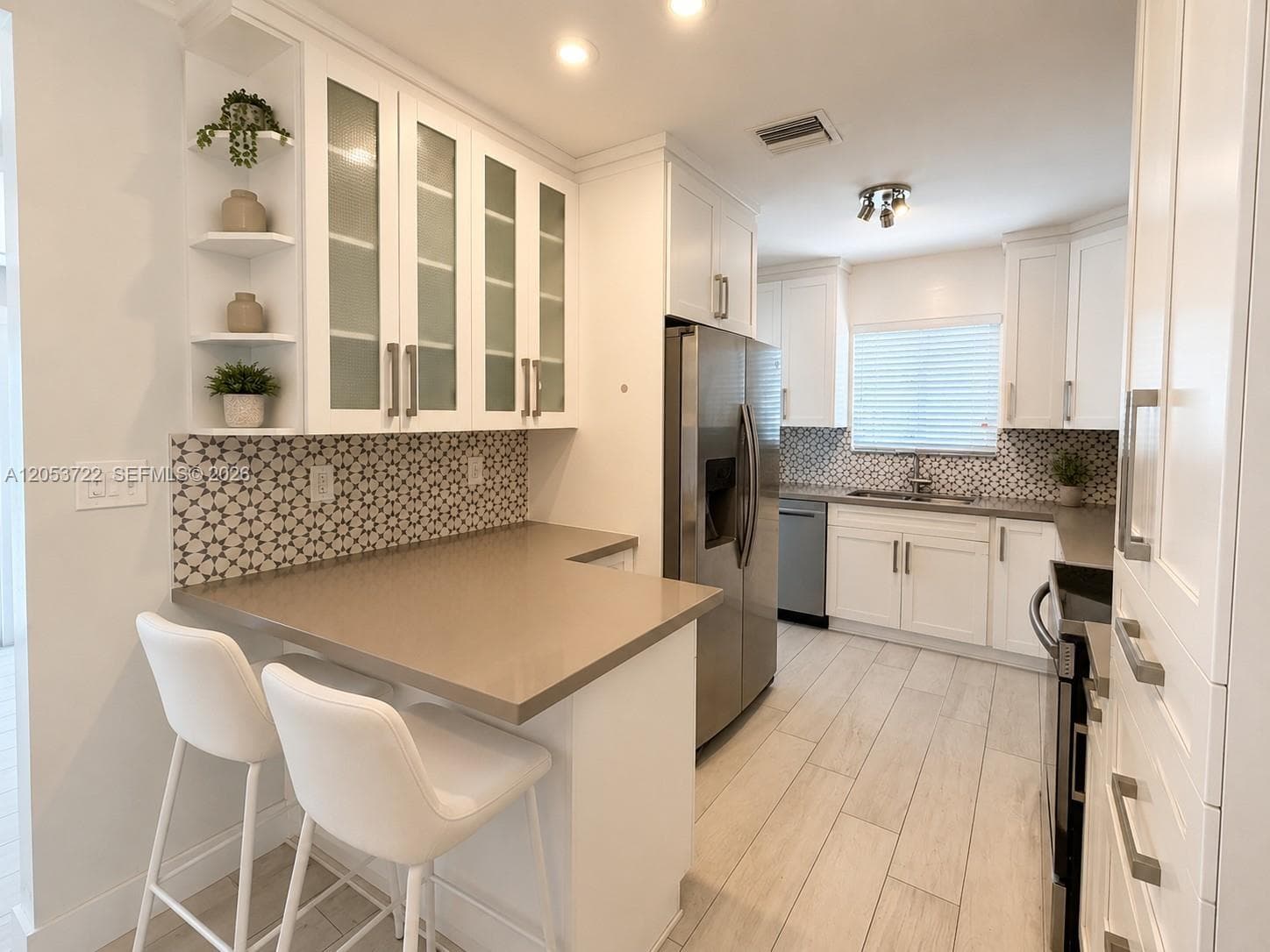 Virtually staged kitchen
