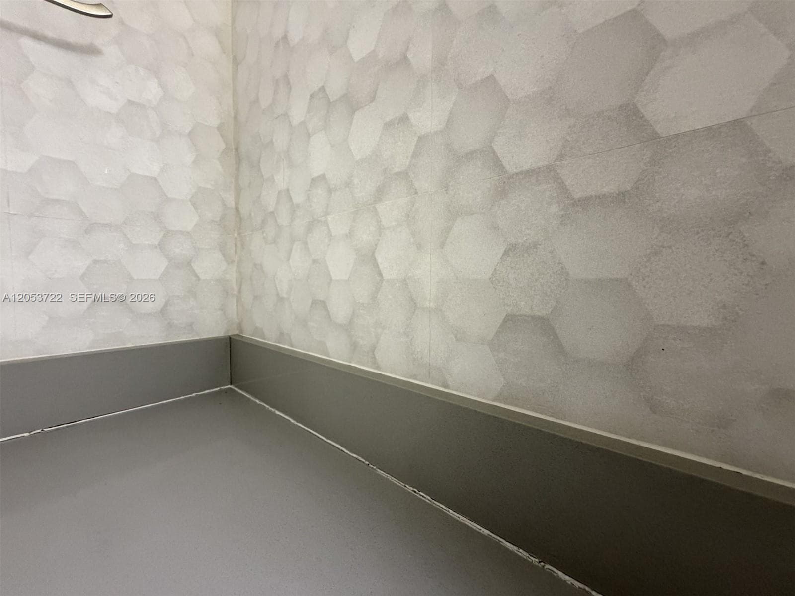 Half Bath Counter and tiled walls