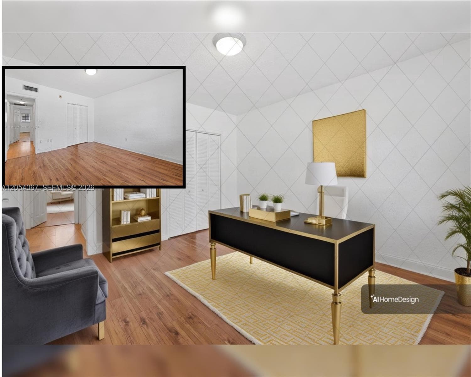 Bedroom 2 - Virtually Staged-Before & After