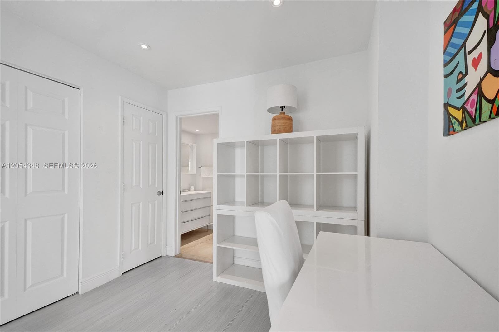 Office located between Primary Bedroom and Bathroom