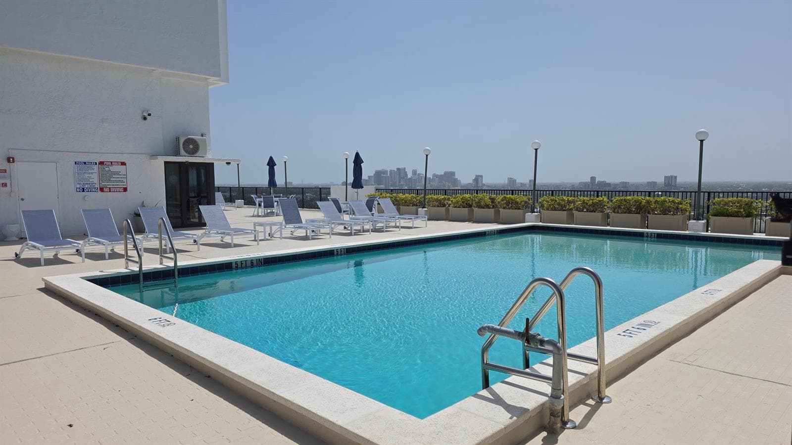 Rooftop heated pool