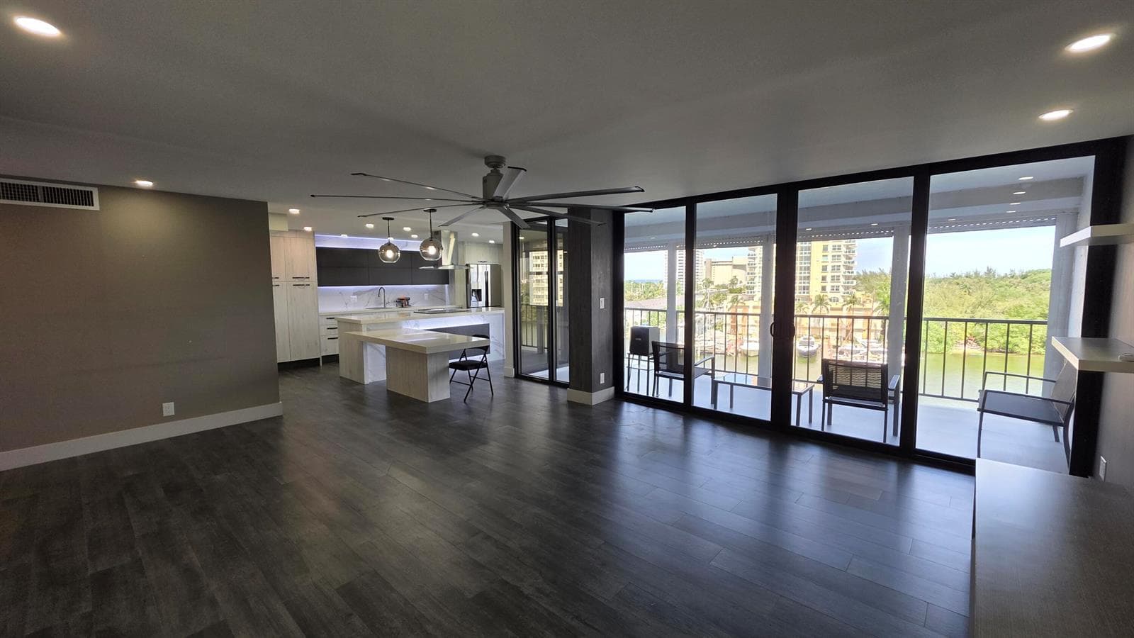 reverse living room view