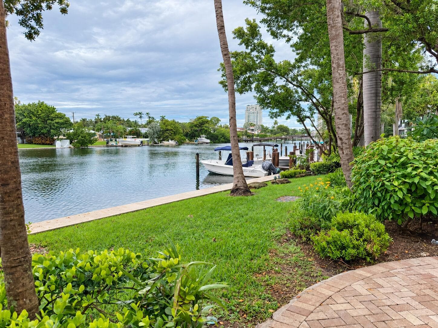 Lakeside patio