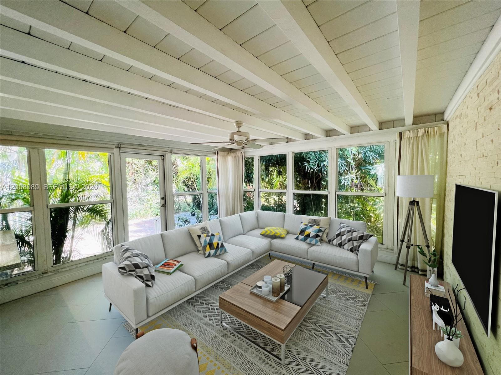 Virtually Staged Family Room
