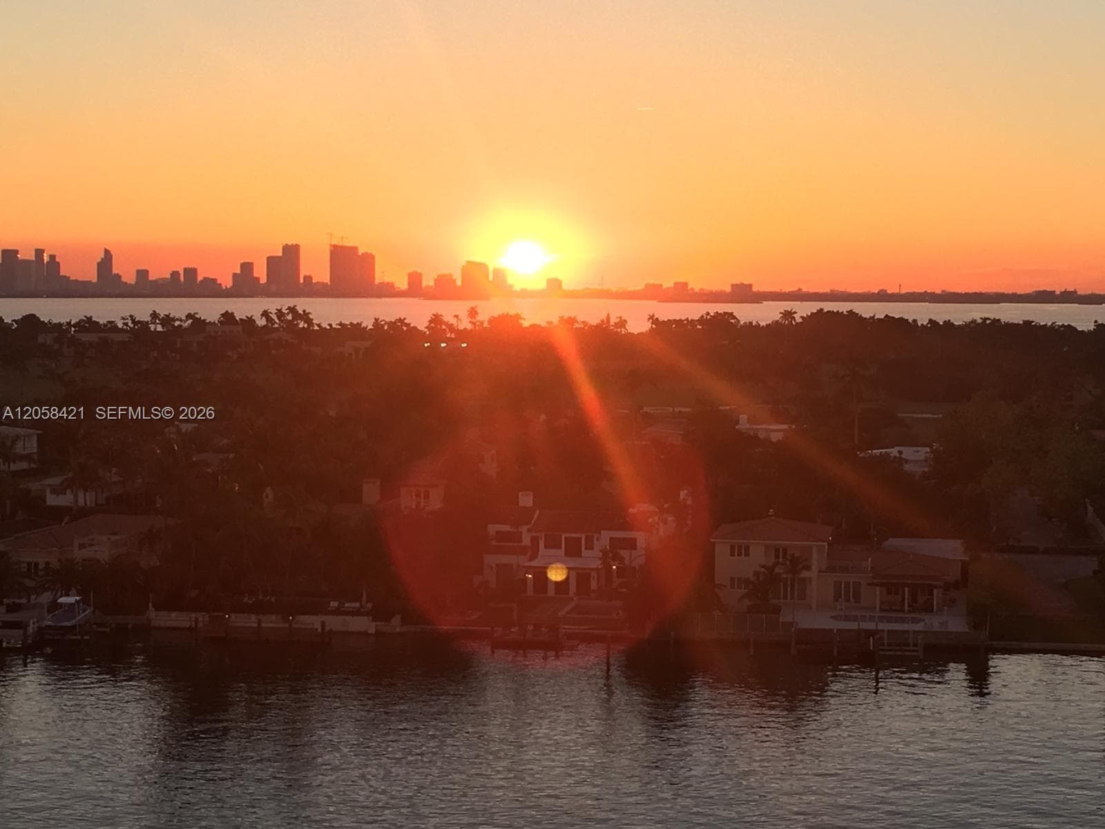 Sunsets from living room