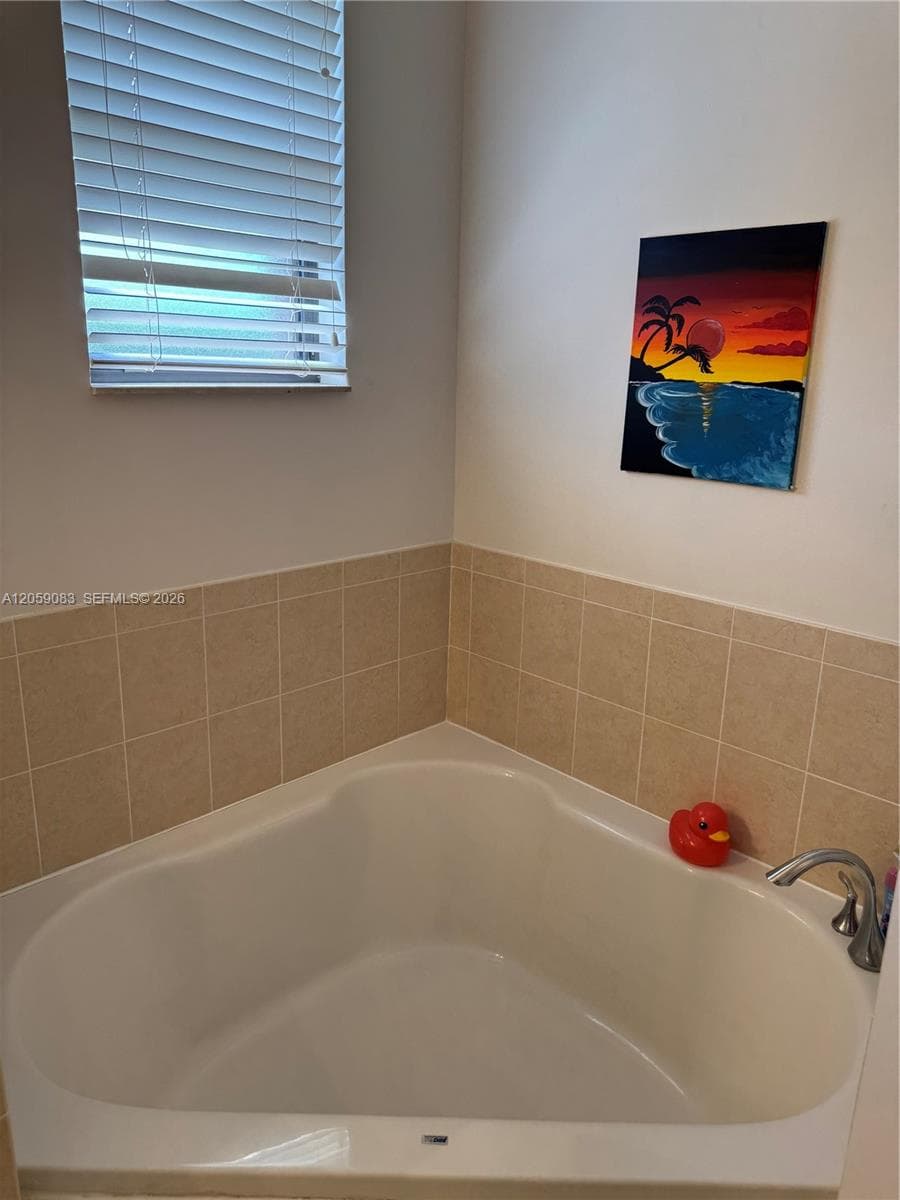 Master bedroom both tub