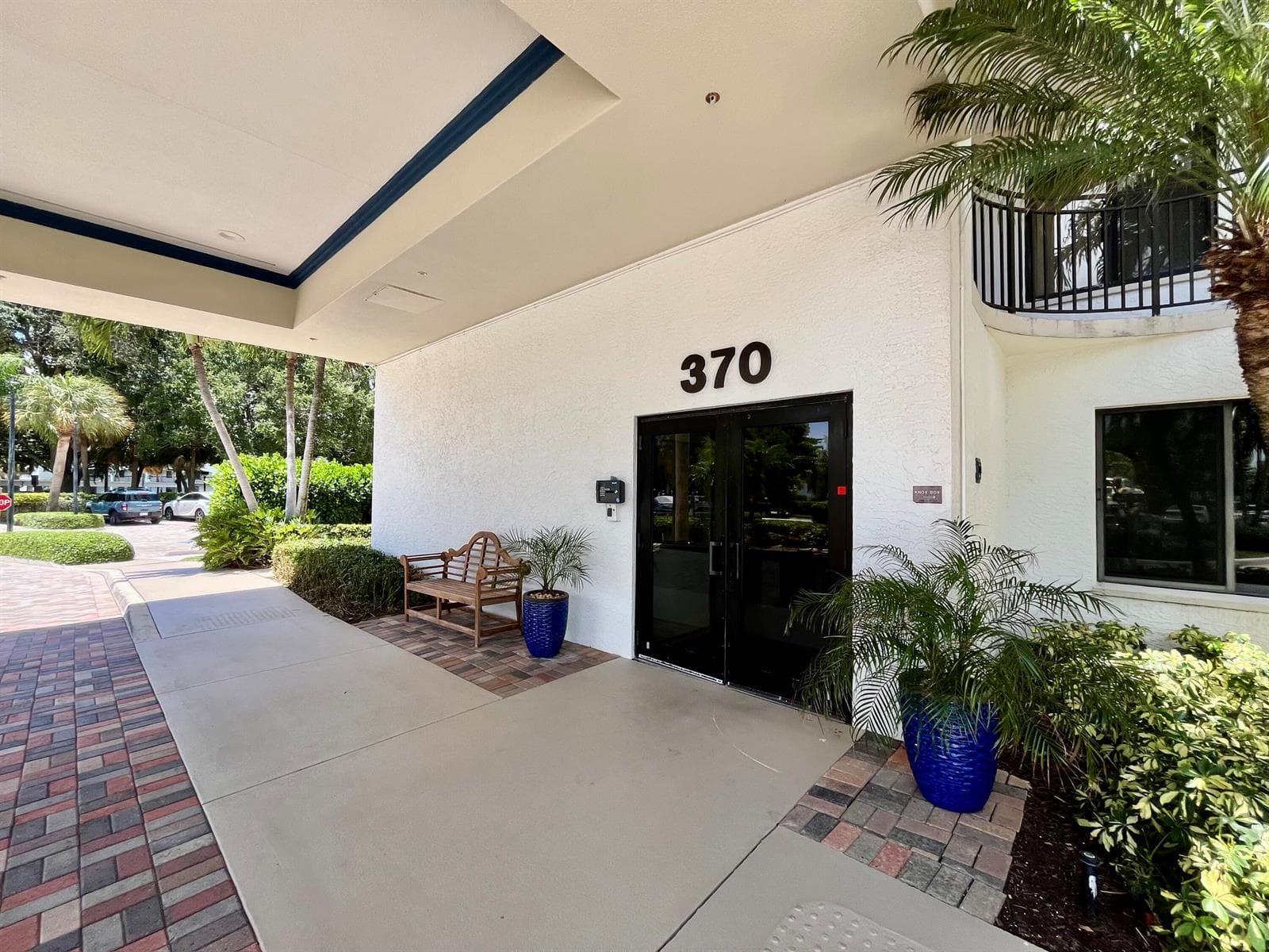 Front door to bldg
