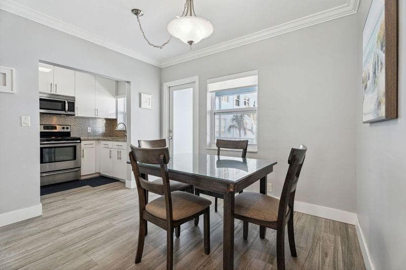 Open to the kitchen